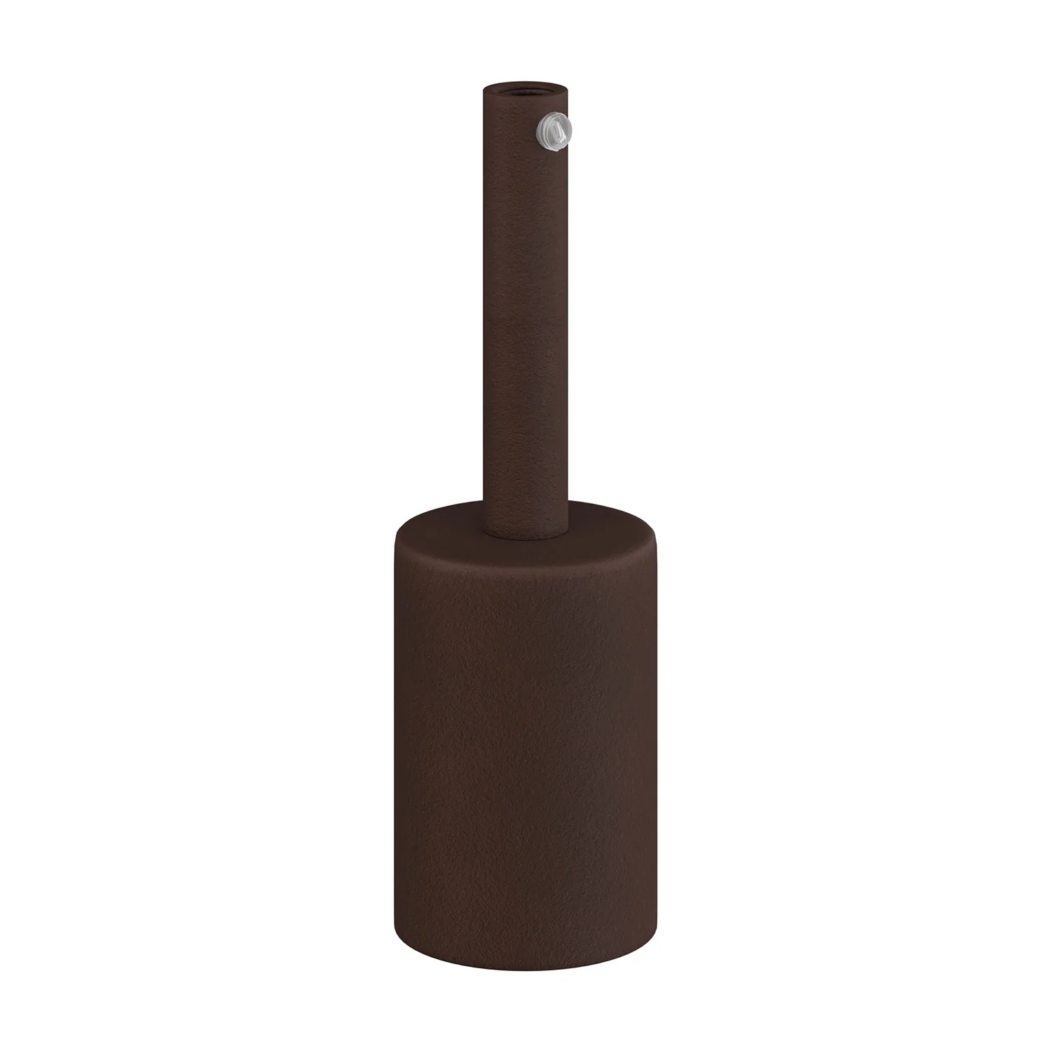 Kit E27-Lampenfassung zylindrisch aus Metall mit 7 cm Zugentlastung – Dunkelrost lackiert - Image 3