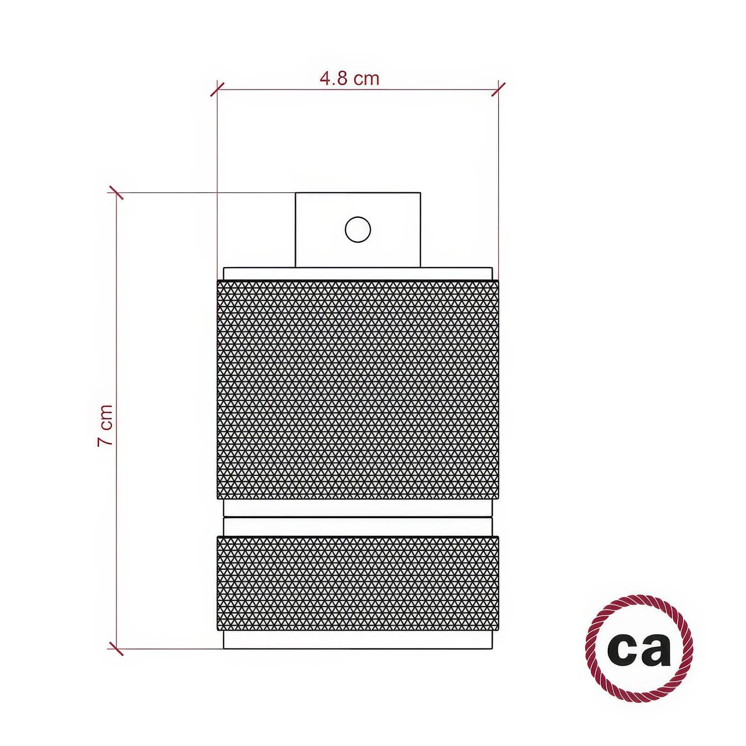 Fassung E27 aus geriffeltem Aluminium mit doppeltem Gewindering für Lampenschirm – Gewehrlaufgrau - Image 4