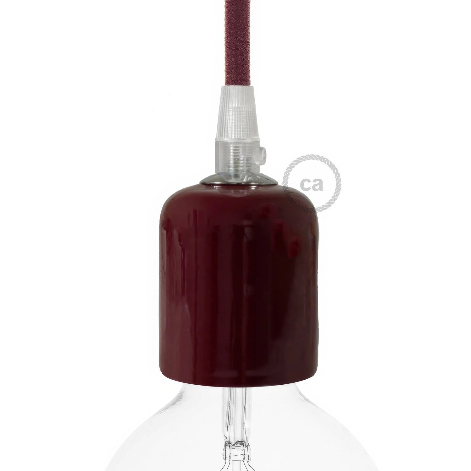 E27 Keramikfassungsset – Bordeaux