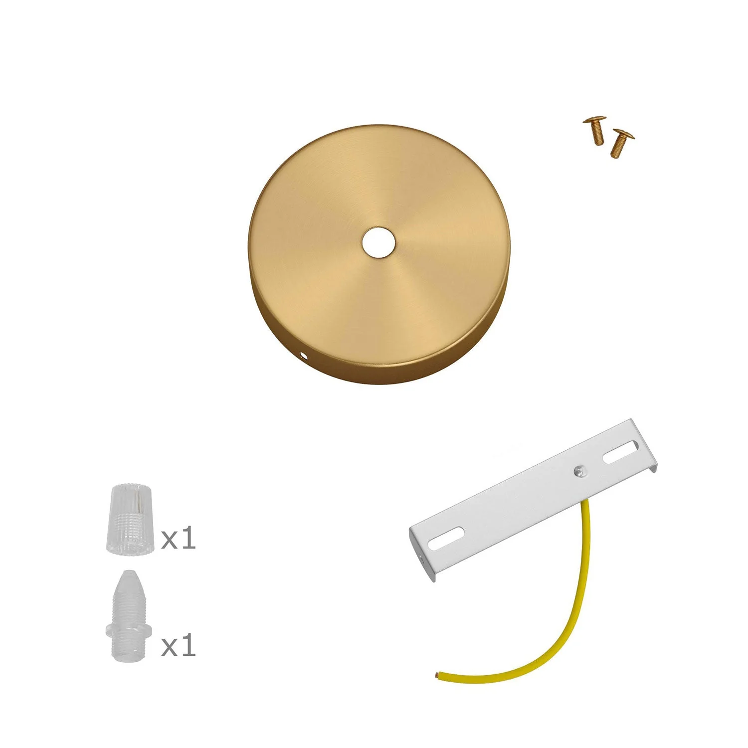 Mini-Zylinderrosetten-Set aus Metall mit 1 zentralem Loch – Satinbronze - Image 3
