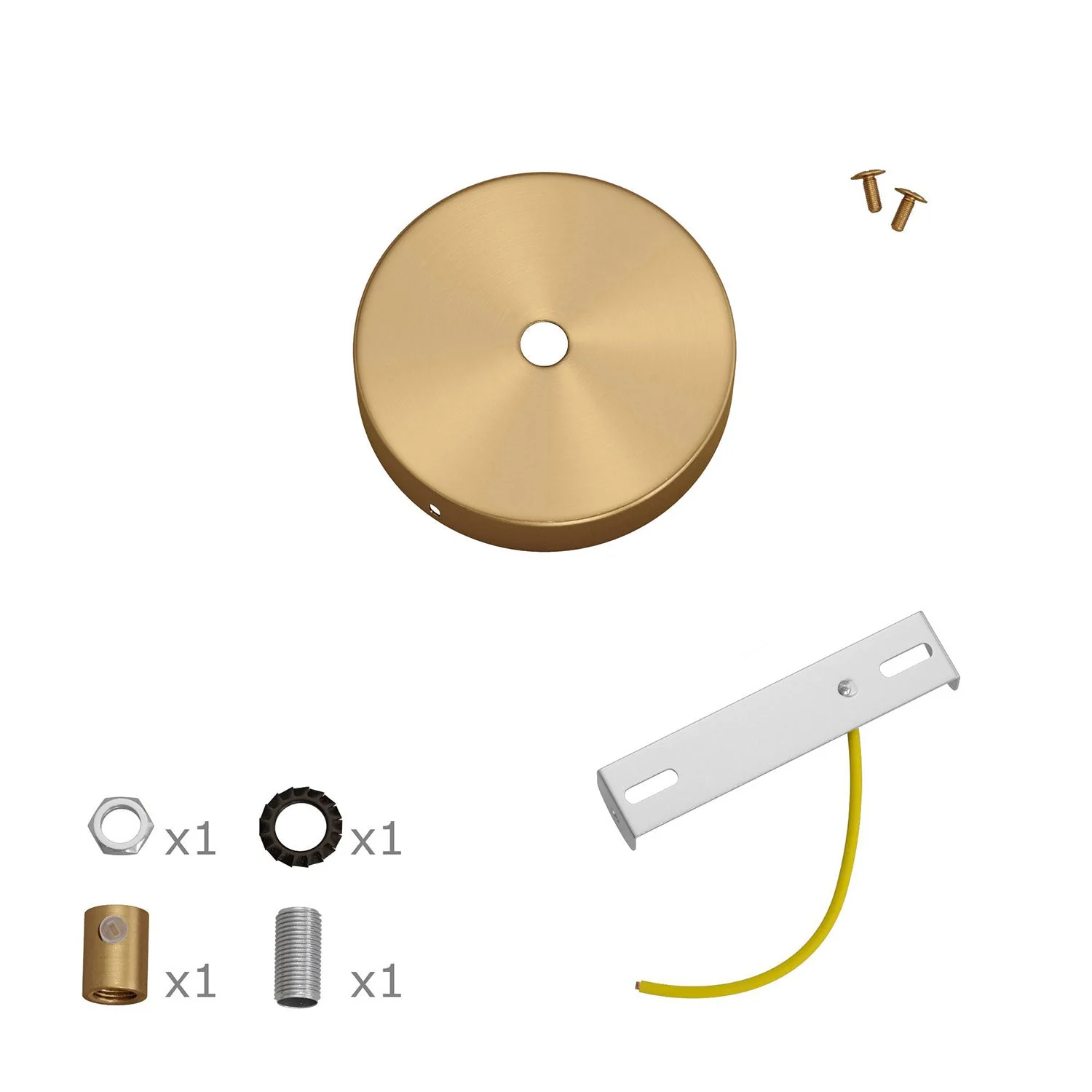 Mini-Zylinderrosetten-Set aus Metall mit 1 zentralem Loch – Satinbronze - Image 7