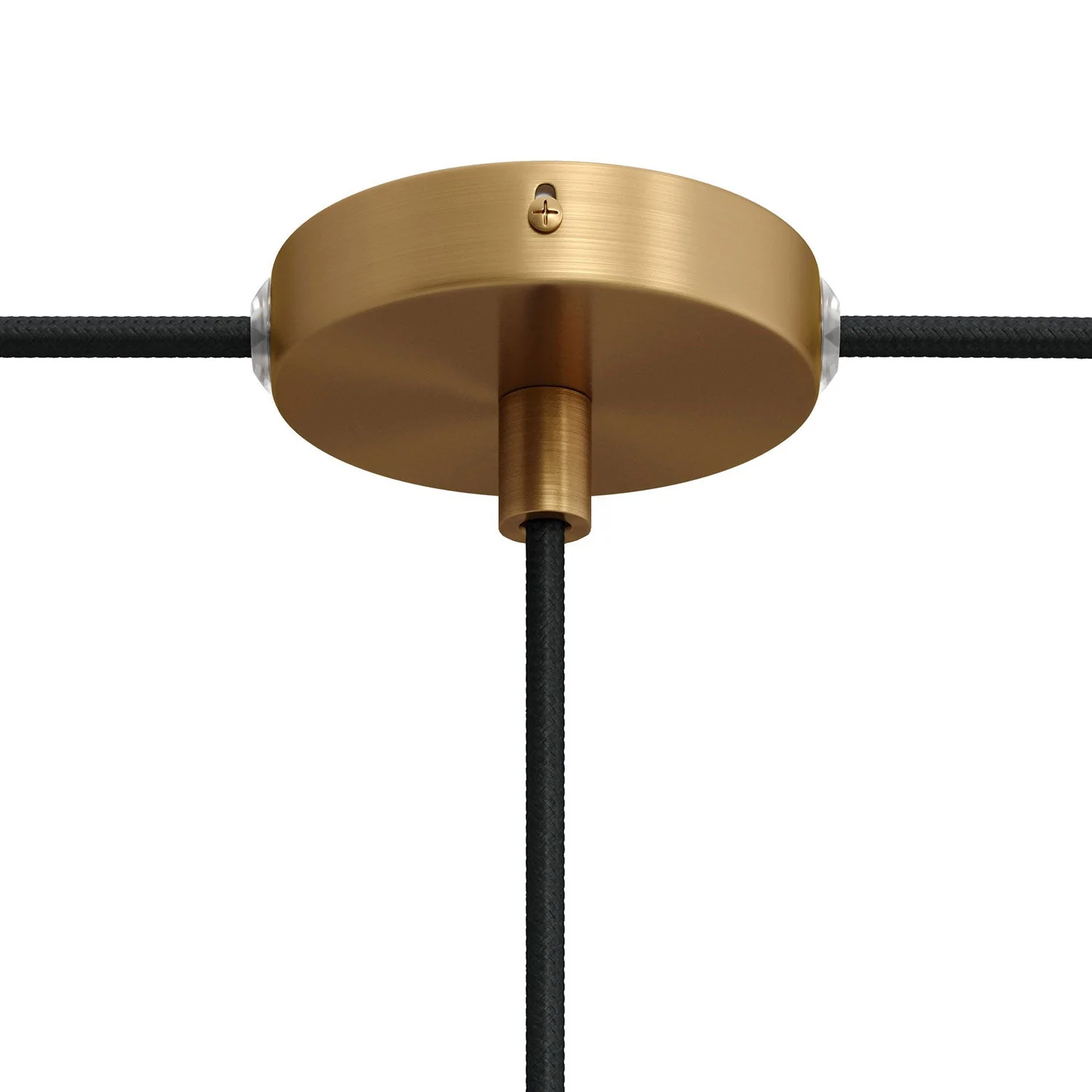 Mini Zylinder-Baldachin-Set aus Metall mit 1 zentralem und 2 seitlichen Löchern – Satinbronze - Image 5