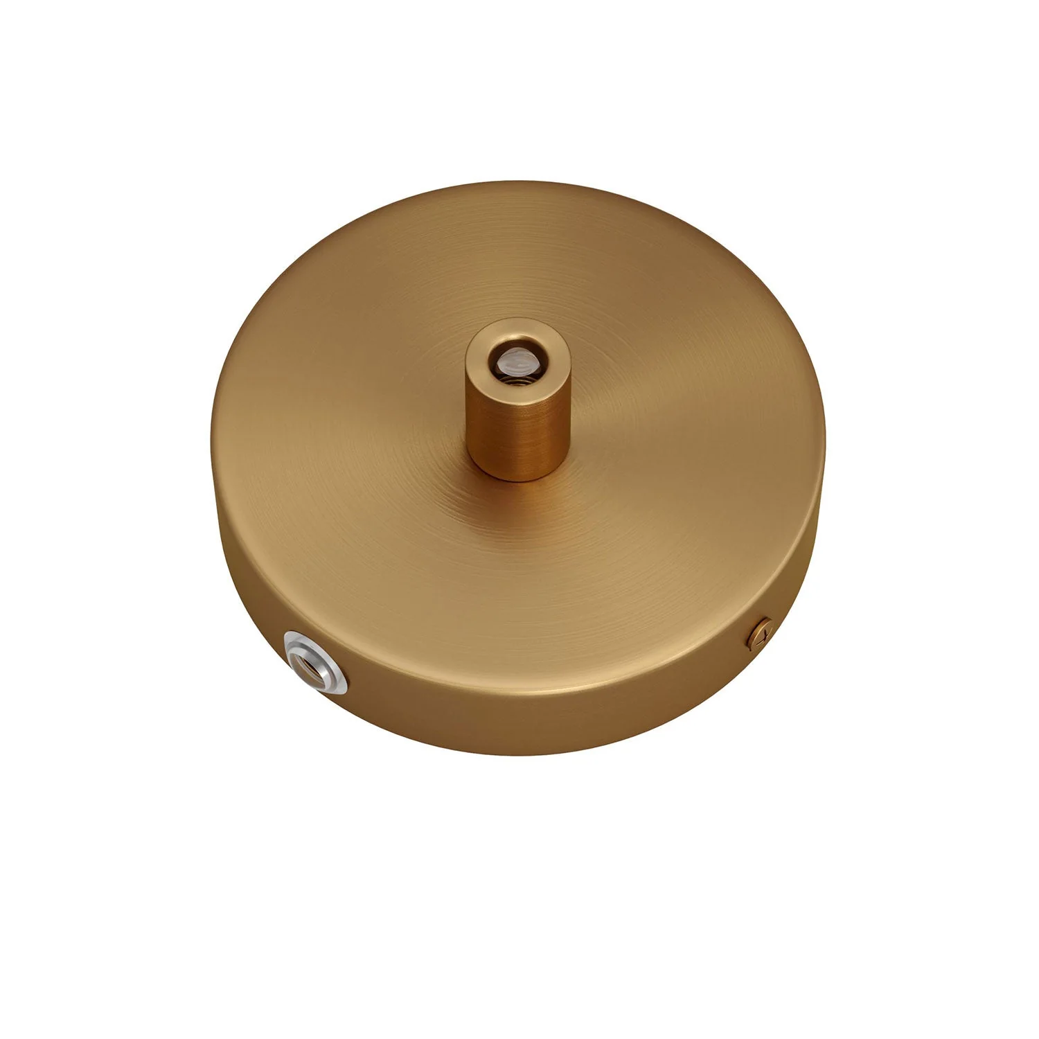 Mini Zylinder-Baldachin-Set aus Metall mit 1 zentralem und 2 seitlichen Löchern – Satinbronze - Image 6