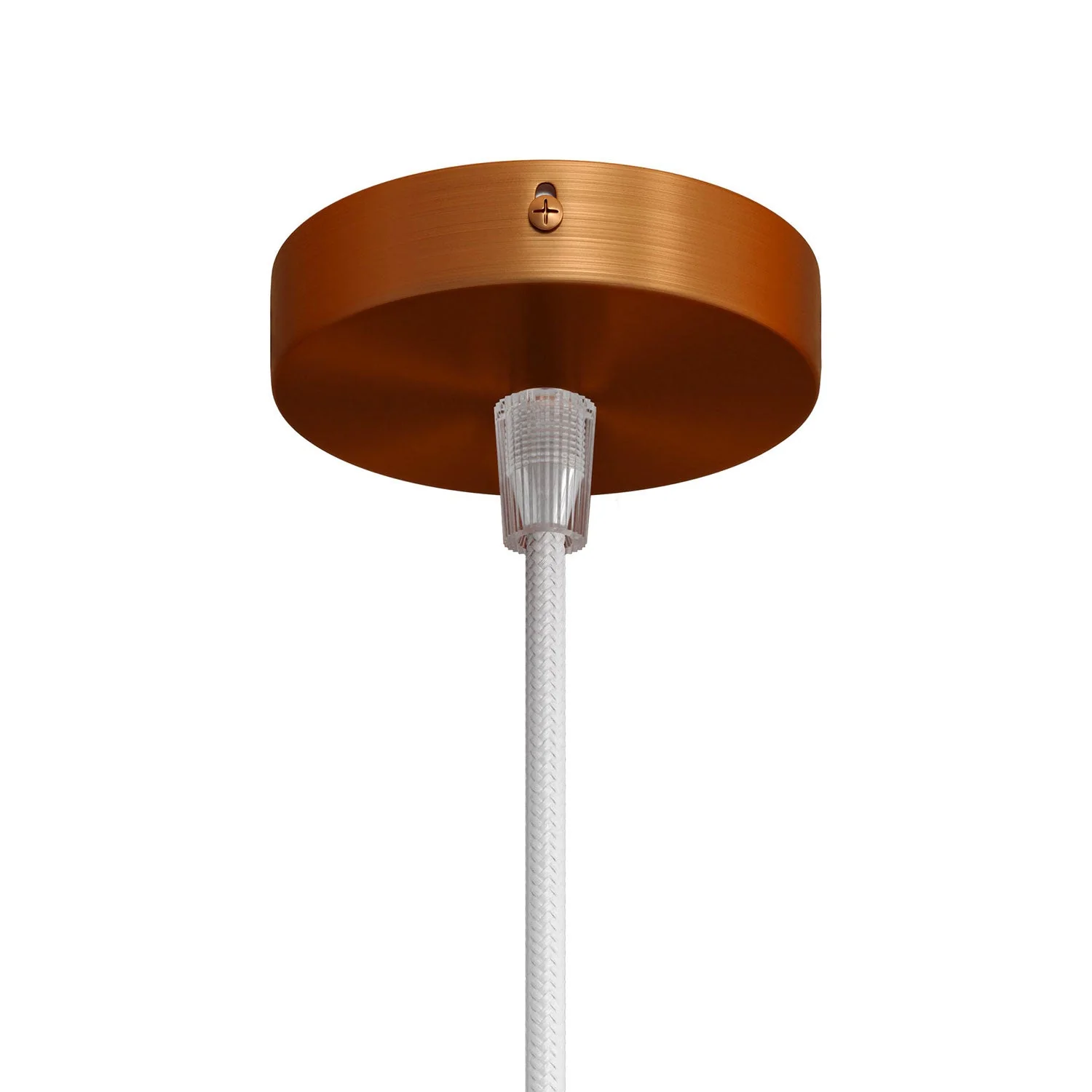 Mini-Baldachinset zylindrisch aus Metall mit 1 mittigem Loch – Satin-Kupfer