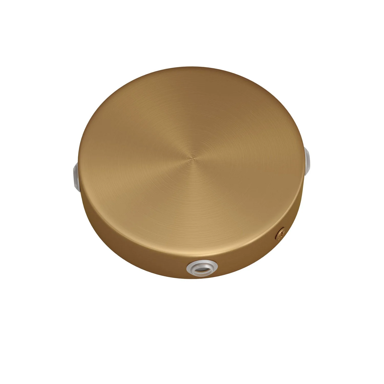 Mini-Rosetten-Kit Zylinderform aus Metall mit 4 seitlichen Löchern (Anschlussdose) – Bronze satiniert - Image 2