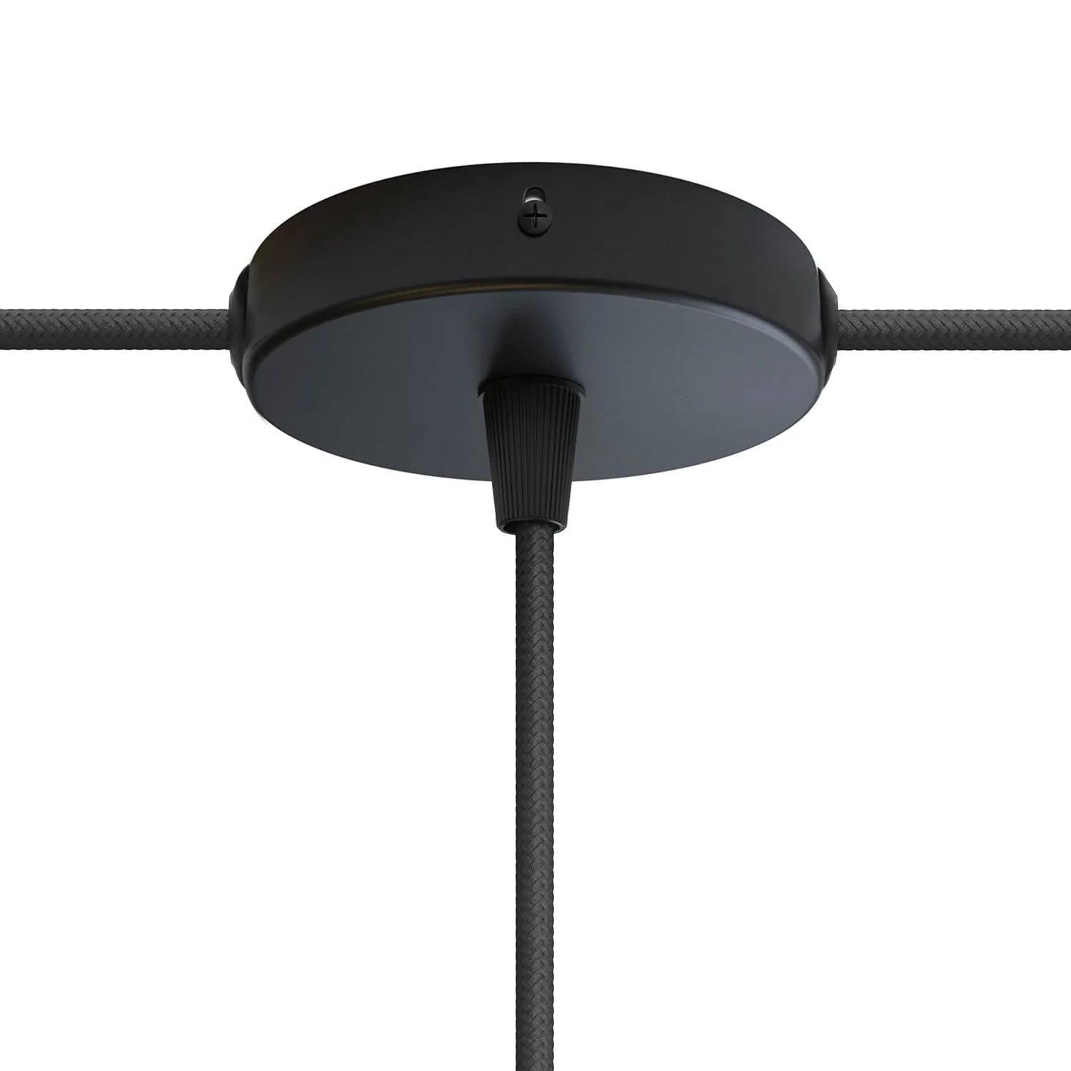 Mini-Baldachin-Metallkit mit 1 zentralem und 2 seitlichen Löchern – Schwarz