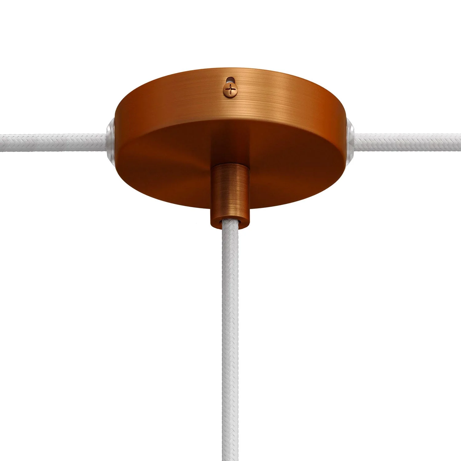 Mini-zylindrisches Metall-Baldachin-Kit mit 1 mittigem und 2 seitlichen Löchern – Satin-Kupfer - Image 5