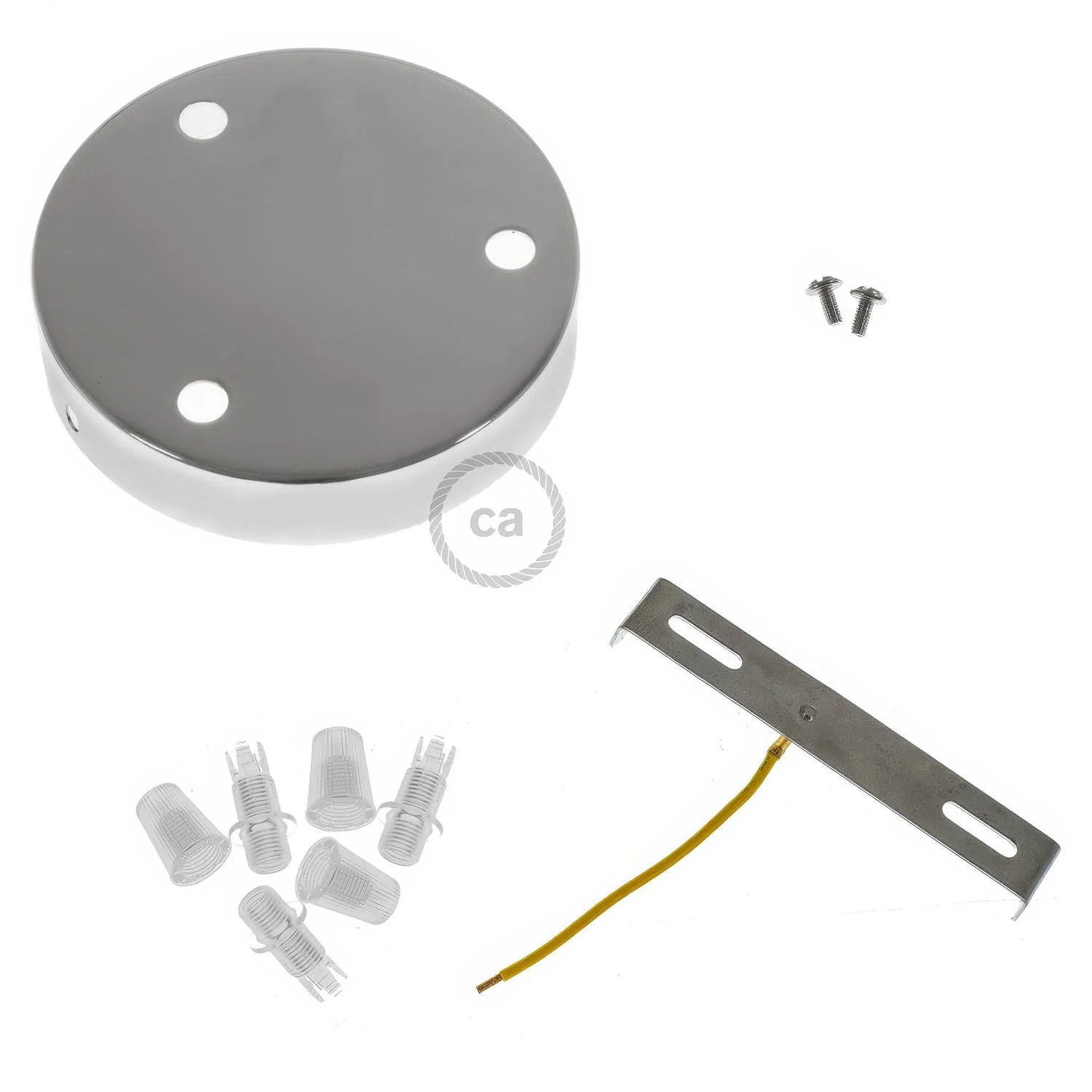 Kit Metall-Zylinderbaldachin mit 3 Löchern – Chrom - Image 3