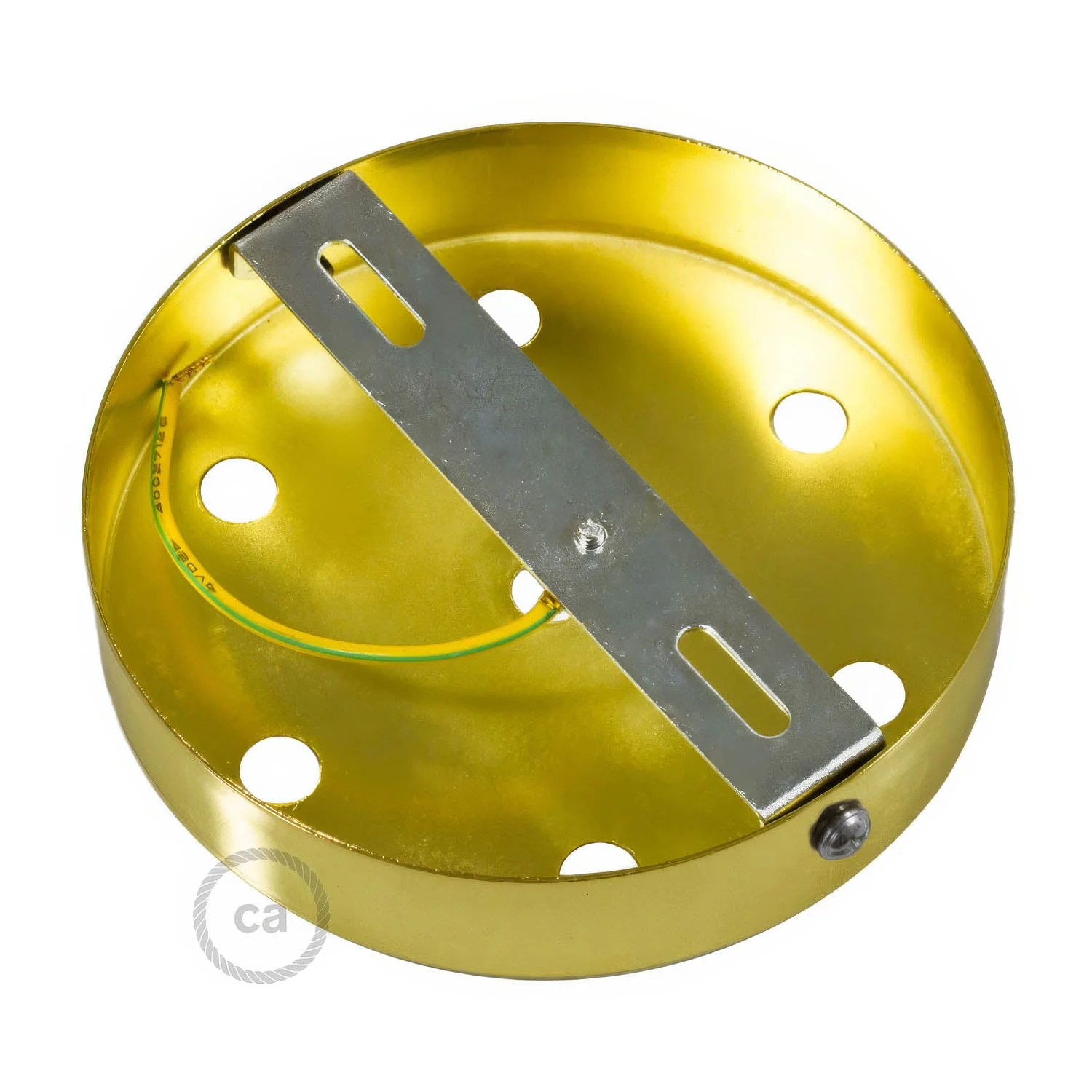Kit zylindrischer Lampenbaldachin aus Metall mit 7 Löchern – Messing - Image 4