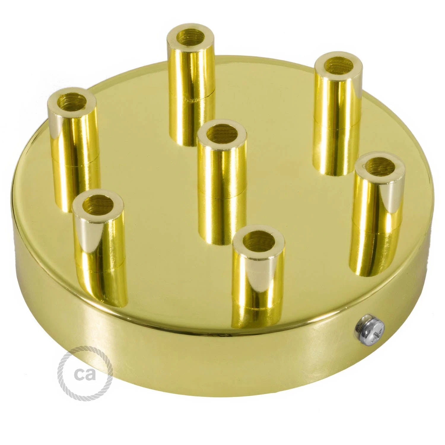 Kit zylindrischer Lampenbaldachin aus Metall mit 7 Löchern – Messing - Image 7