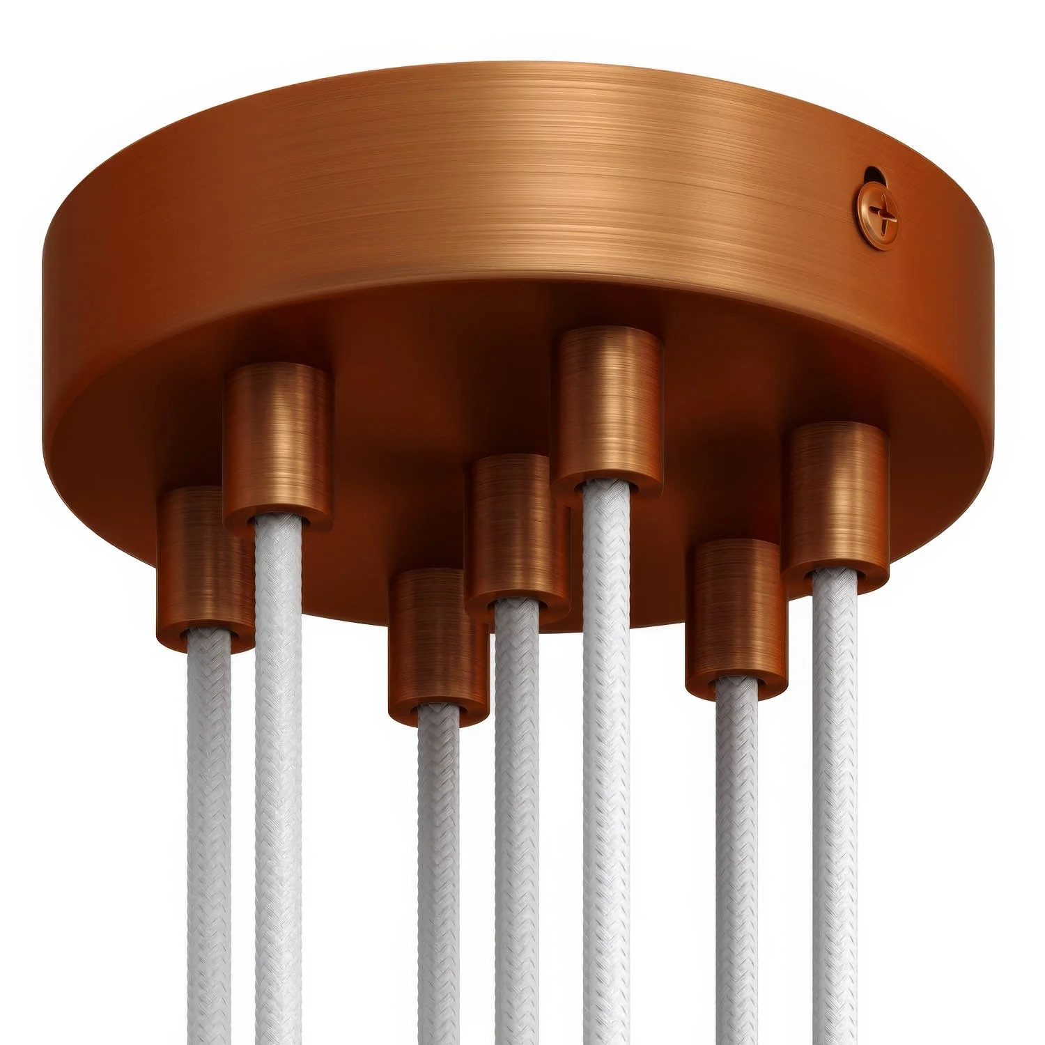 Zylinderförmiges Metallbaldachin-Set mit 7 Löchern – Satinierter Kupfer - Image 6