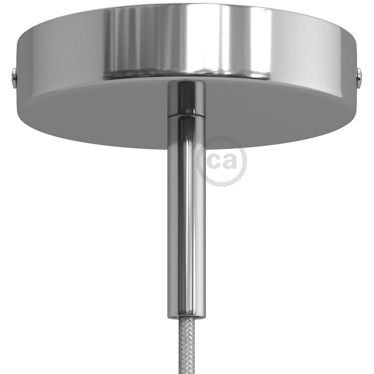 Zylinder-Baldachin-Kit aus Metall mit 7-cm-Kabelklemme – Chrom