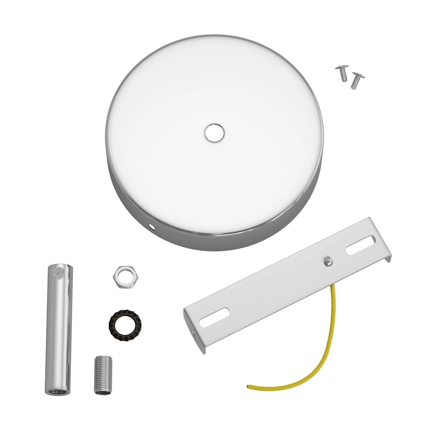 Zylinder-Baldachin-Kit aus Metall mit 7-cm-Kabelklemme – Chrom - Image 3