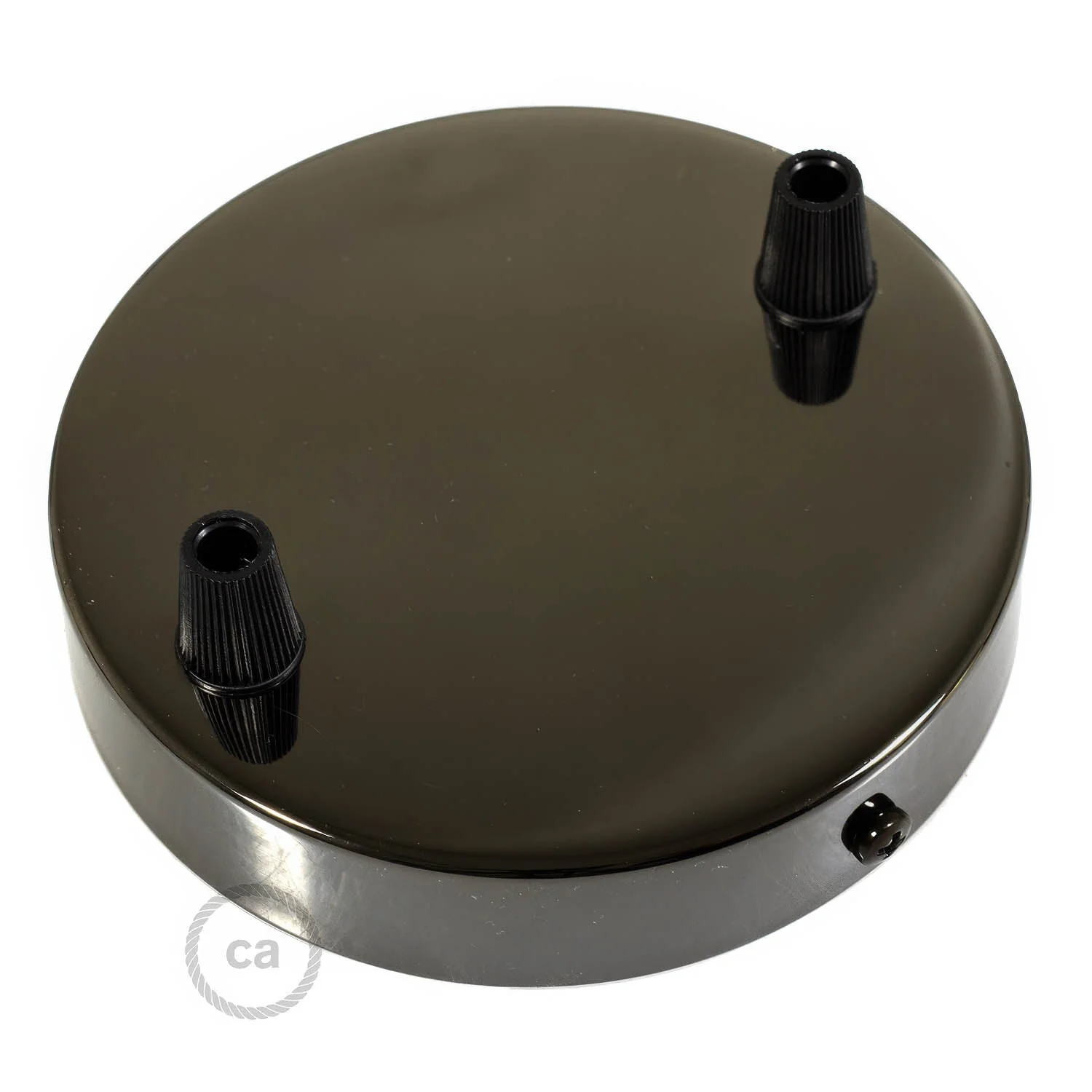 Zylindrischer Metallbaldachin-Kit mit 2 Löchern – Perlschwarz - Image 2