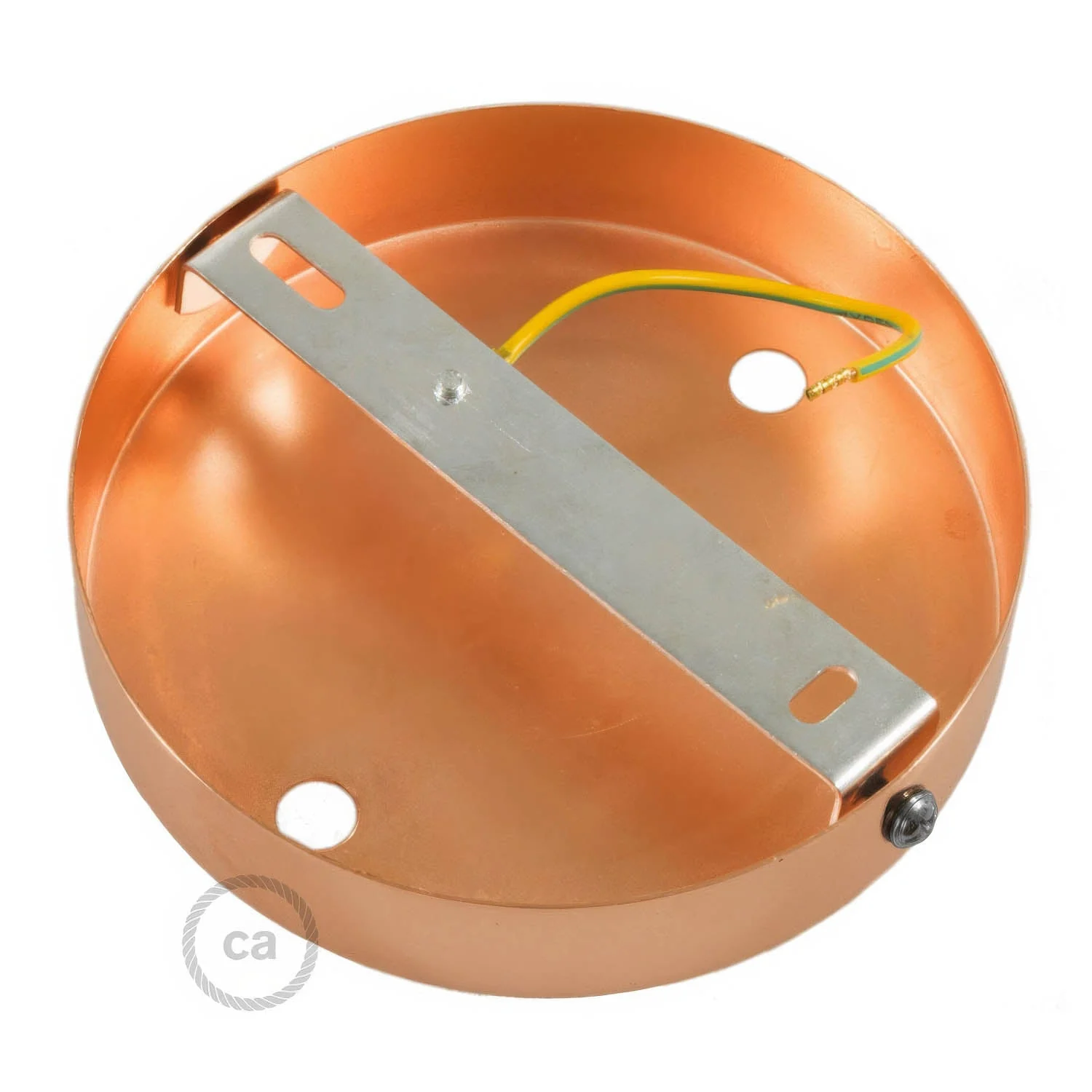 Kit zylindrischer Lampenbaldachin aus Metall mit 2 Löchern - Kupfer - Image 9