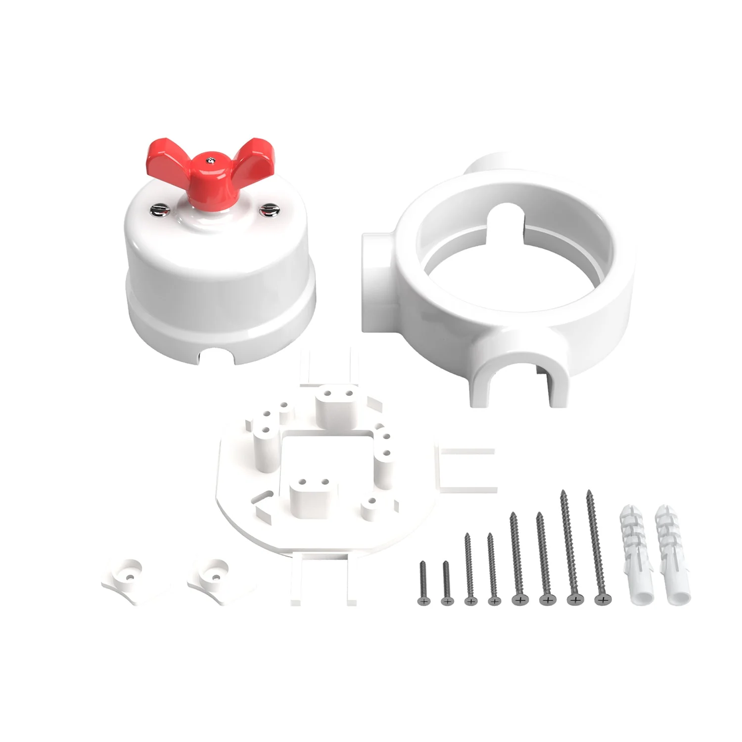 Schalter/Wechsler-Kit mit Flügelmutter und Basis für Creative-Tubes aus weißem Porzellan - Image 66