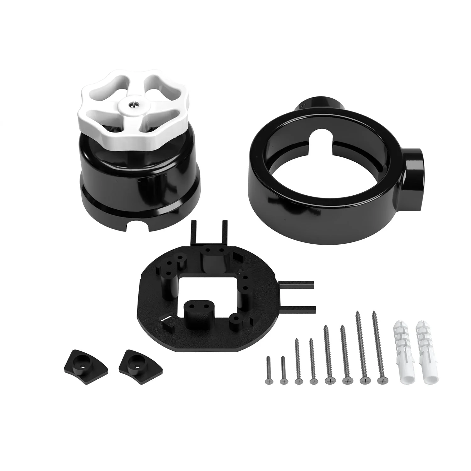 Schalter-/Wechsler-Kit mit Drehknopf und Sockel für Creative-Tubes in schwarzer Porzellan - Image 10