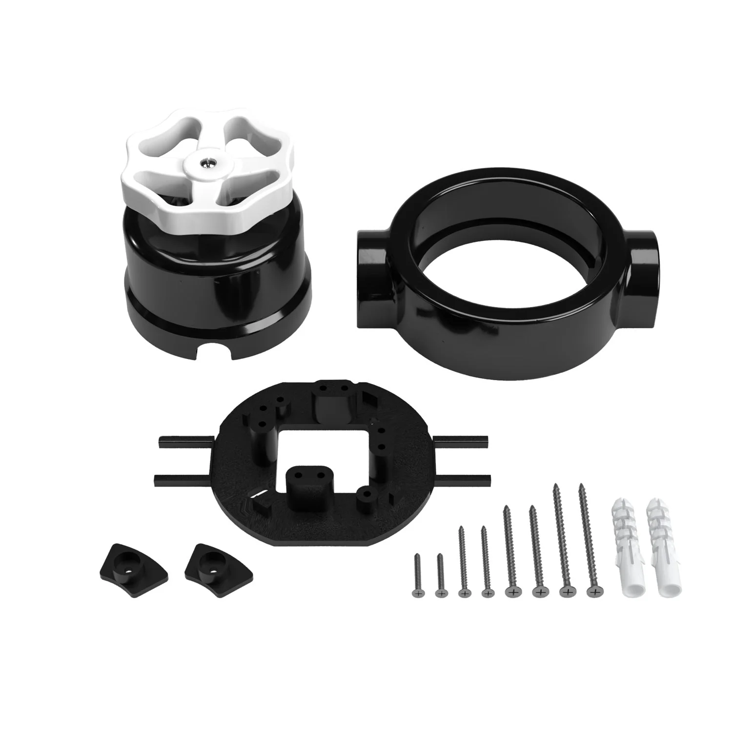 Schalter-/Wechsler-Kit mit Drehknopf und Sockel für Creative-Tubes in schwarzer Porzellan - Image 17