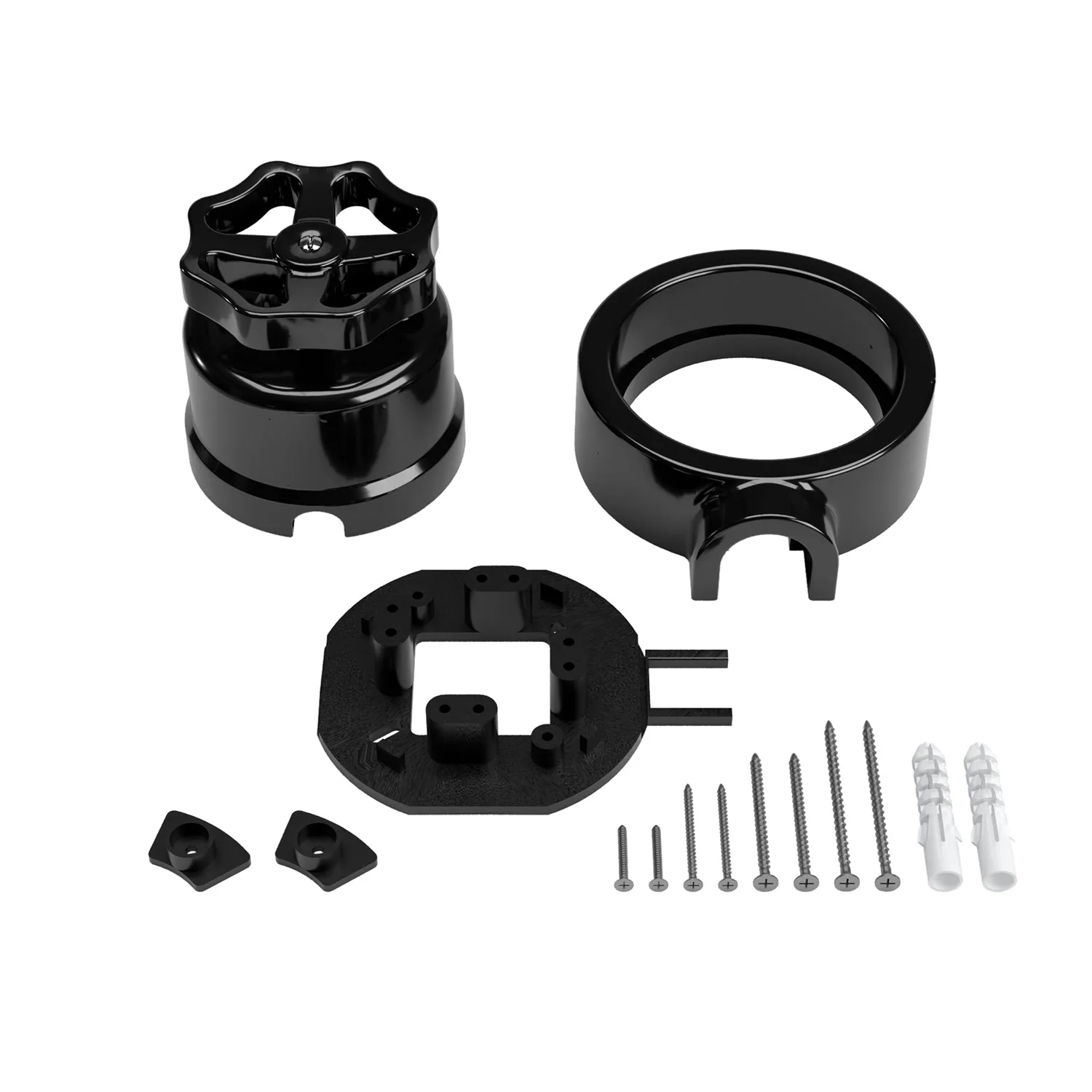 Schalter-/Wechsler-Kit mit Drehknopf und Sockel für Creative-Tubes in schwarzer Porzellan - Image 31