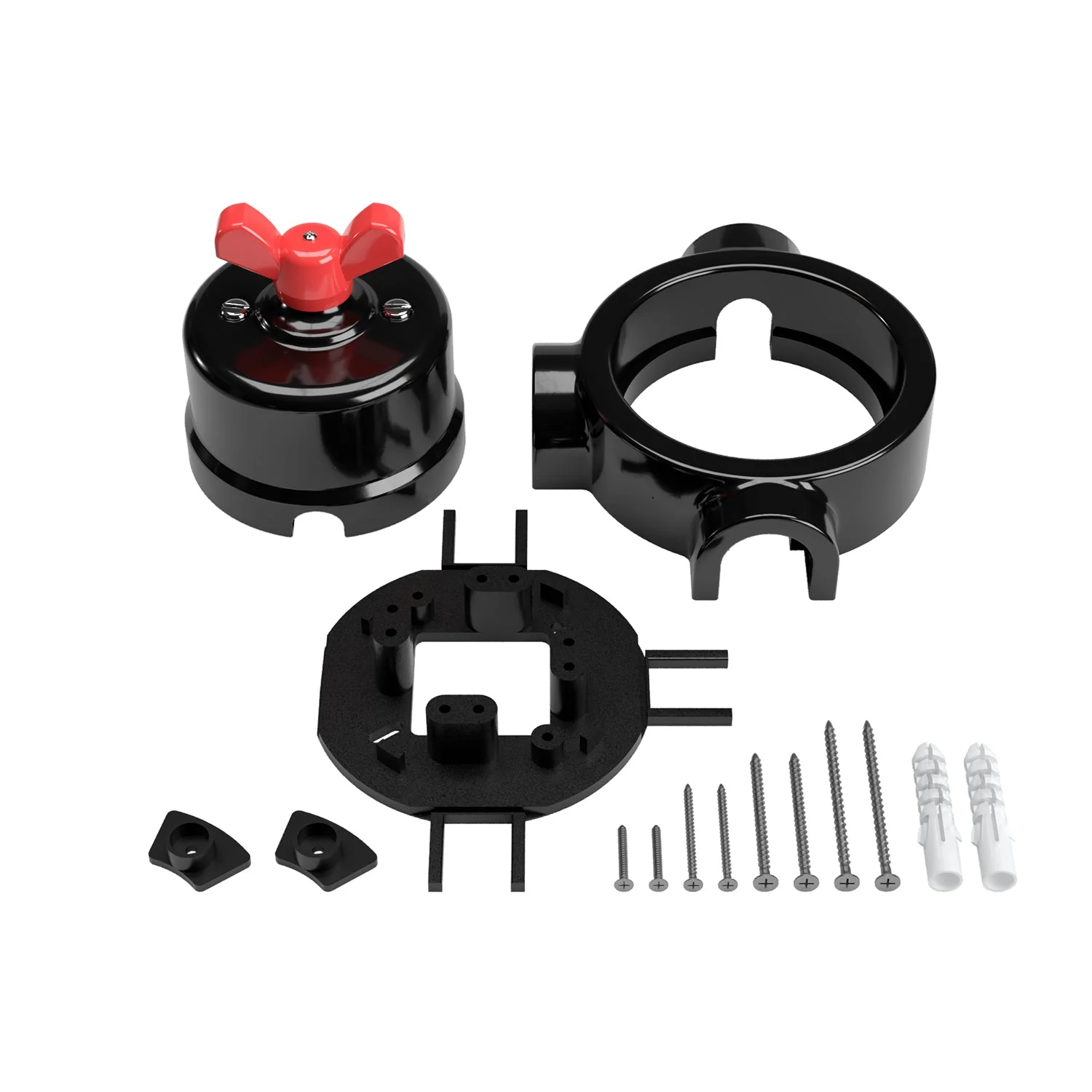 Schalter-/Wechselschalter-Set mit Flügelmutter und Sockel für Creative-Tubes aus schwarzem Porzellan - Image 66
