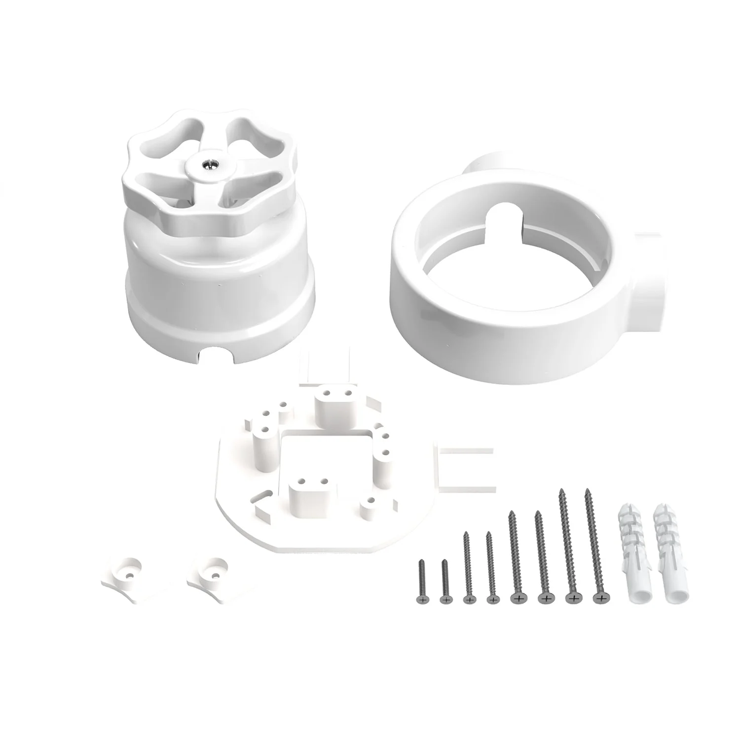 Dreh-/Wechselschalter-Set mit Knauf und Sockel für Creative-Tubes – Weißes Porzellan - Image 10