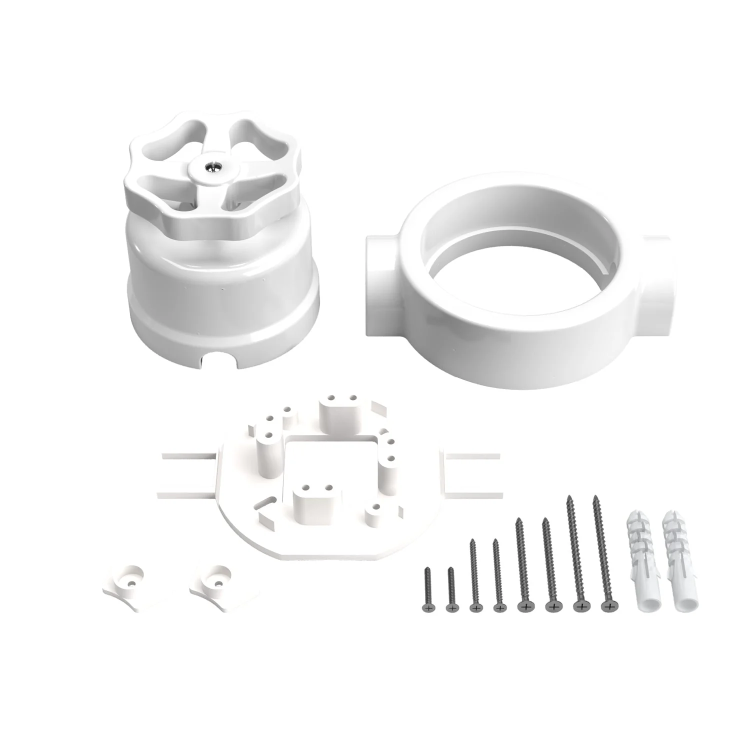 Dreh-/Wechselschalter-Set mit Knauf und Sockel für Creative-Tubes – Weißes Porzellan - Image 17