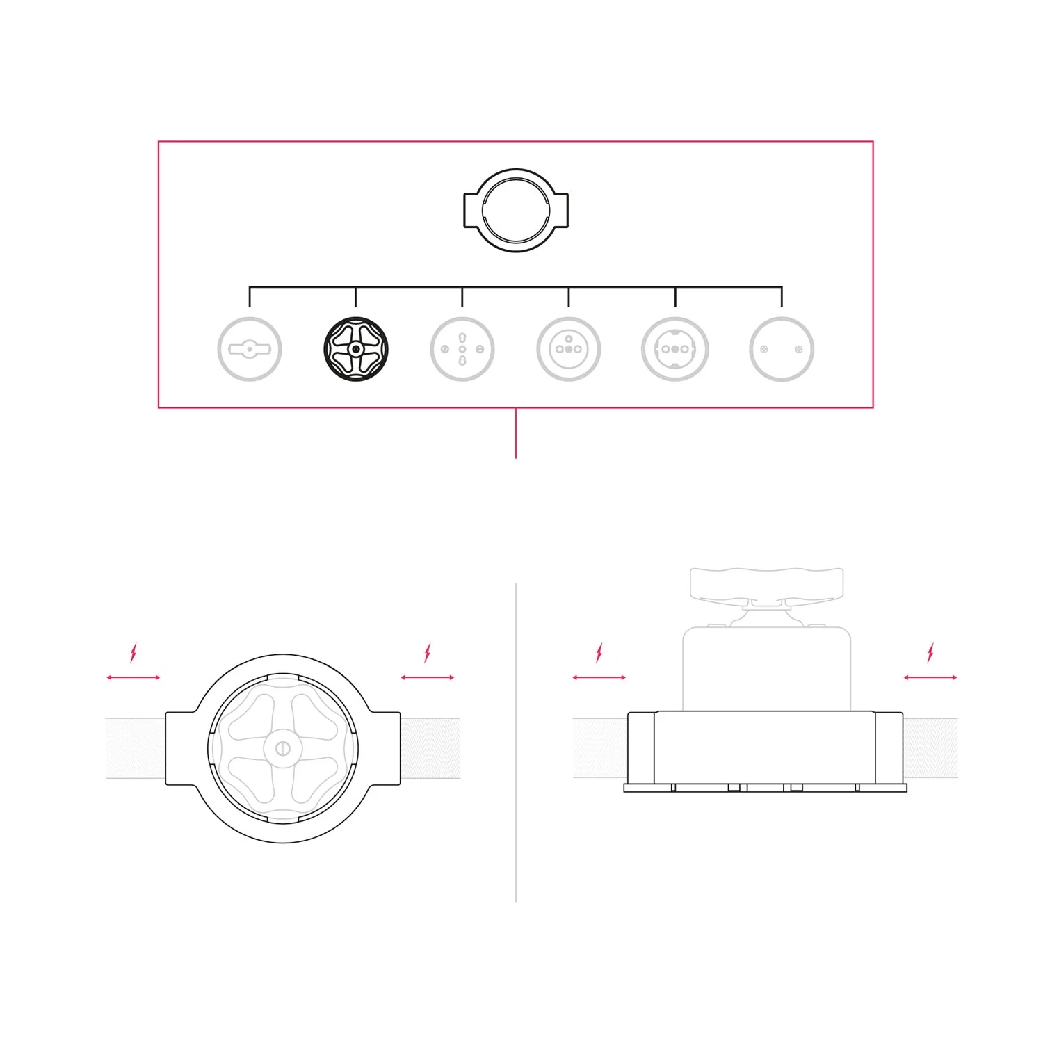 Dreh-/Wechselschalter-Set mit Knauf und Sockel für Creative-Tubes – Weißes Porzellan - Image 21