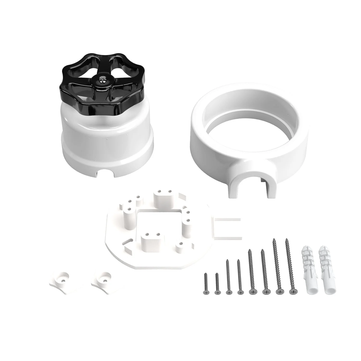 Dreh-/Wechselschalter-Set mit Knauf und Sockel für Creative-Tubes – Weißes Porzellan - Image 31