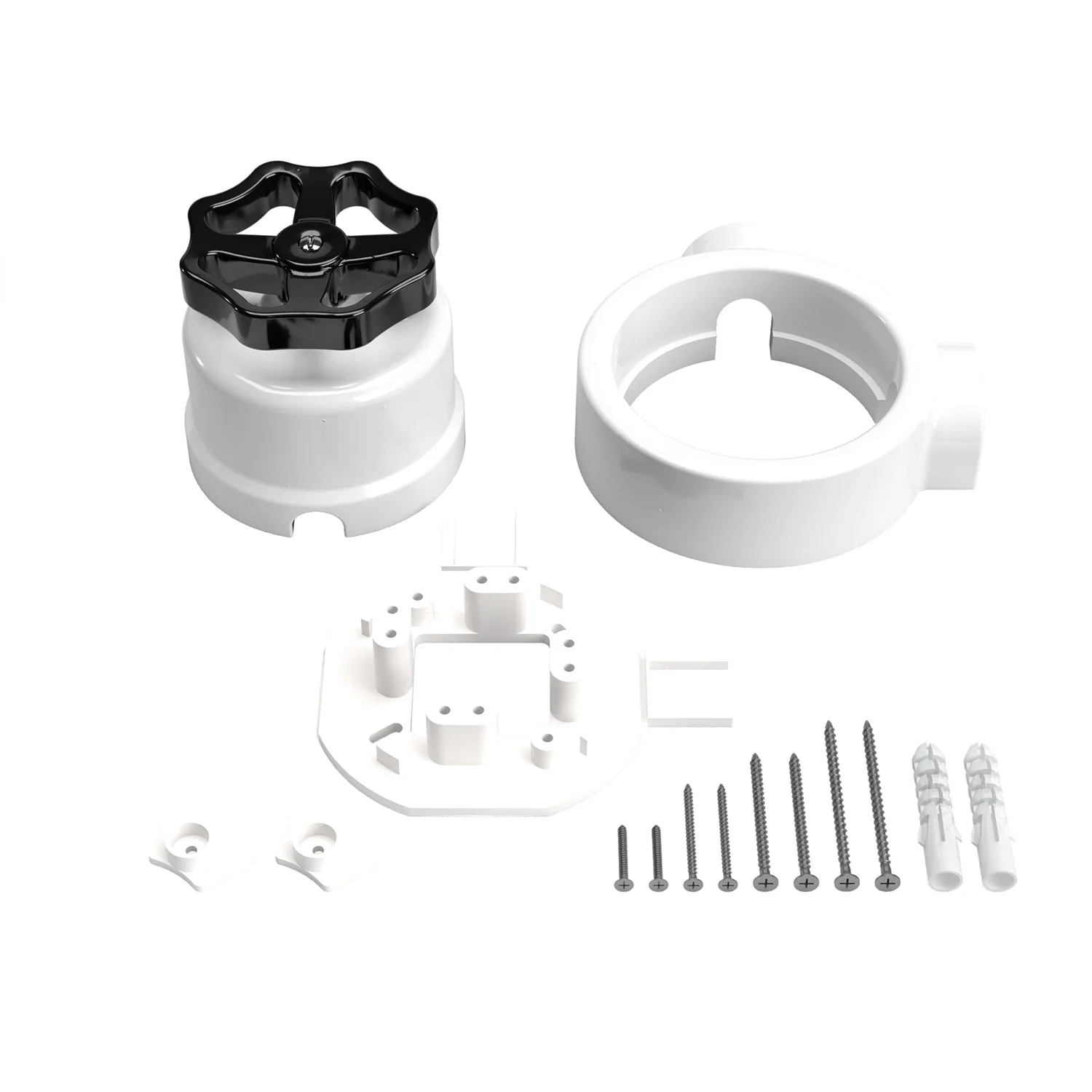 Dreh-/Wechselschalter-Set mit Knauf und Sockel für Creative-Tubes – Weißes Porzellan - Image 36