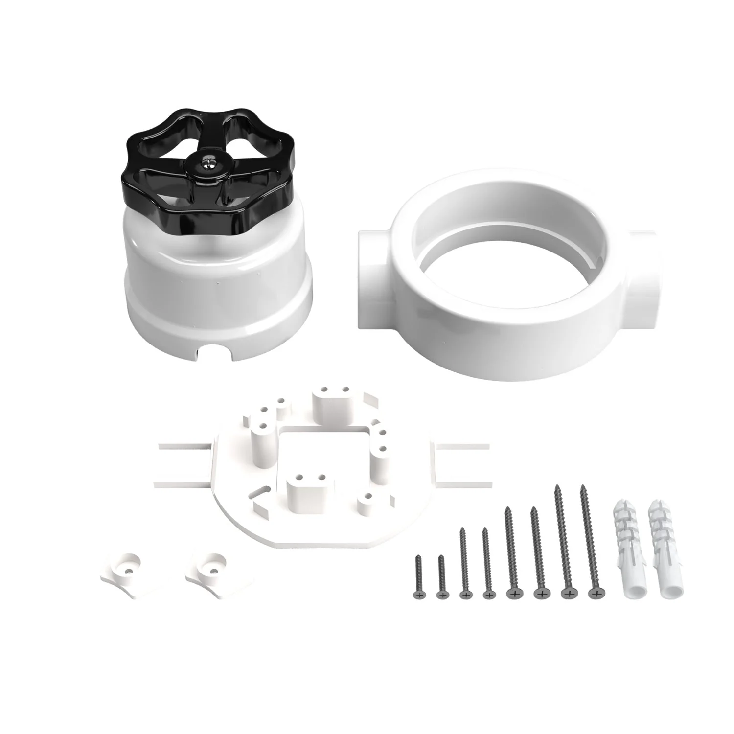 Dreh-/Wechselschalter-Set mit Knauf und Sockel für Creative-Tubes – Weißes Porzellan - Image 41