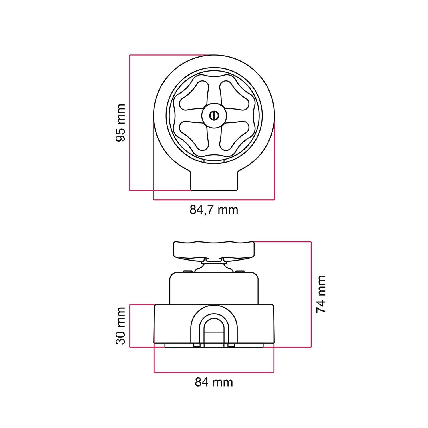 Dreh-/Wechselschalter-Set mit Knauf und Sockel für Creative-Tubes – Weißes Porzellan - Image 6