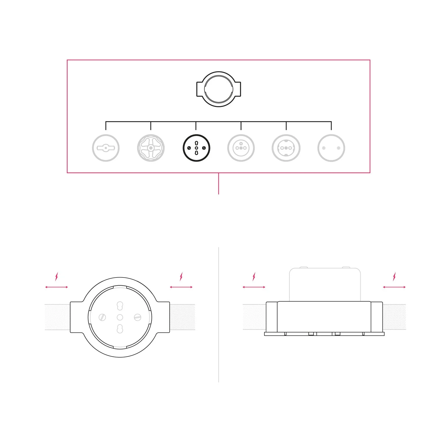 Italienische Bipasso-Steckdose 10/16A für Wandmontage mit Porzellan-Basis für Creative-Tubes – Weiß - Image 21