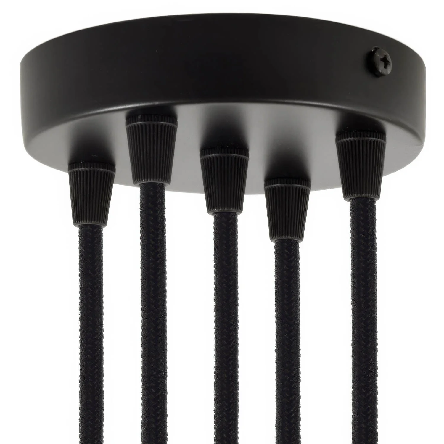 Zylindrisches Rosetten-Kit aus Metall mit 5 Löchern – Schwarz