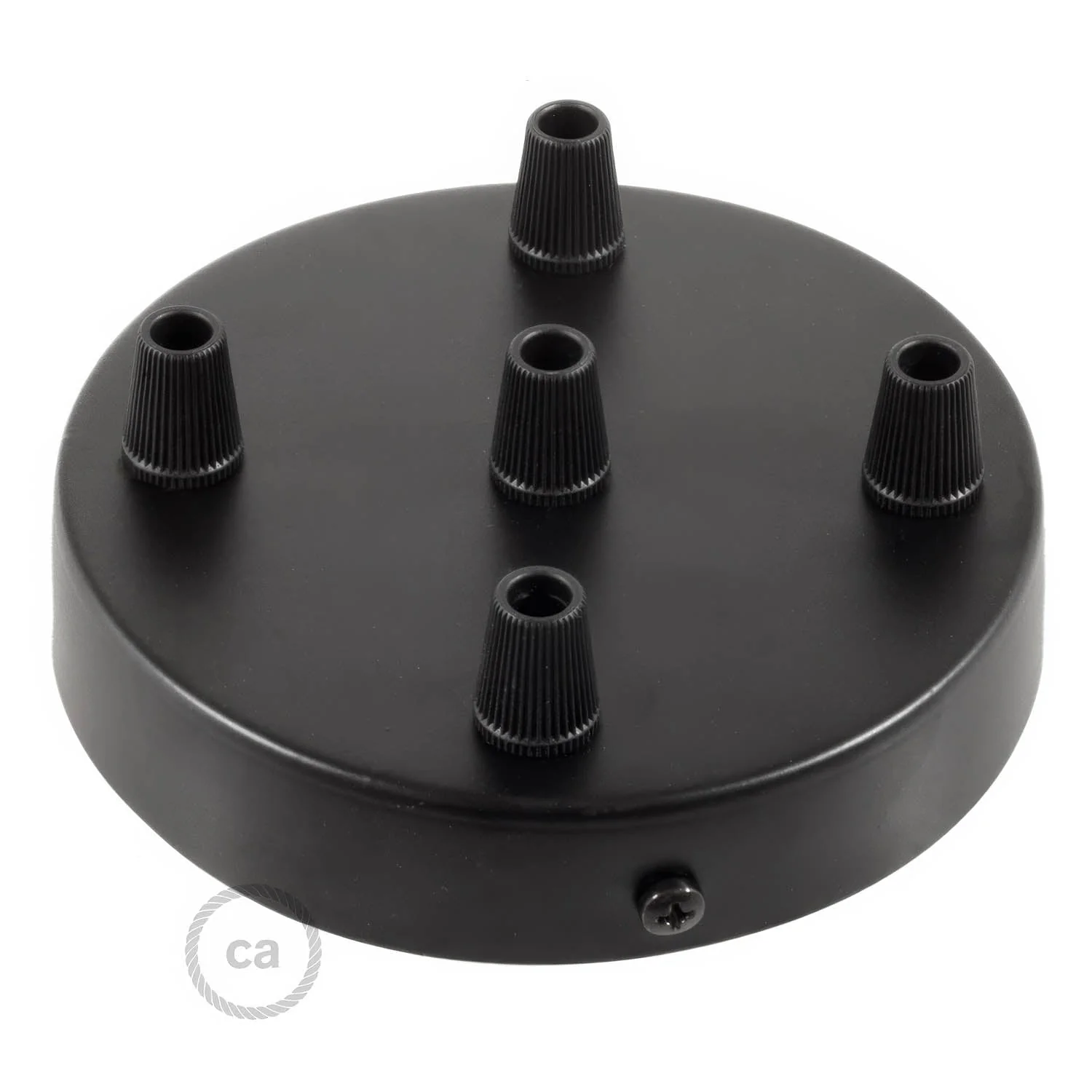 Zylindrisches Rosetten-Kit aus Metall mit 5 Löchern – Schwarz - Image 2