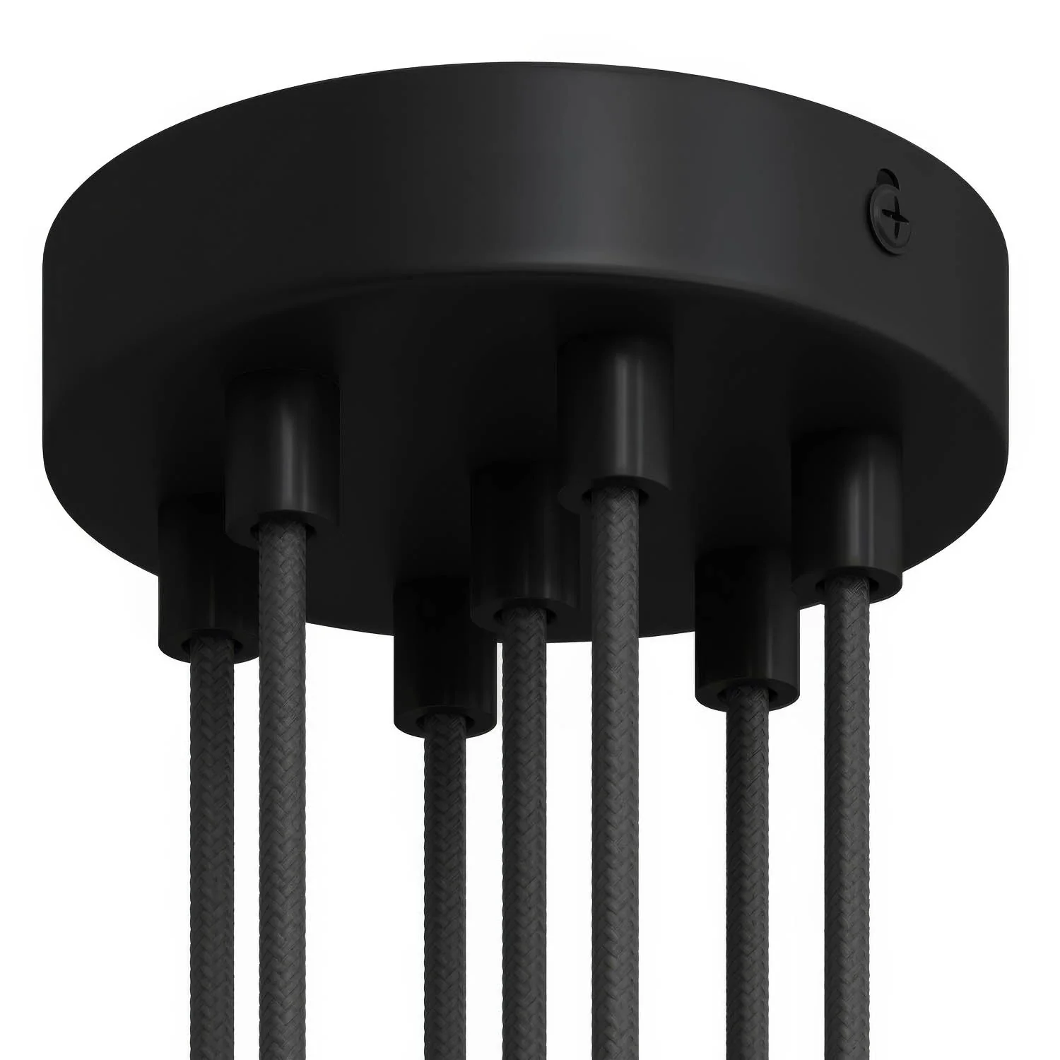 Kit Lampenbaldachin zylindrisch aus Metall mit 7 Löchern – Schwarz - Image 6