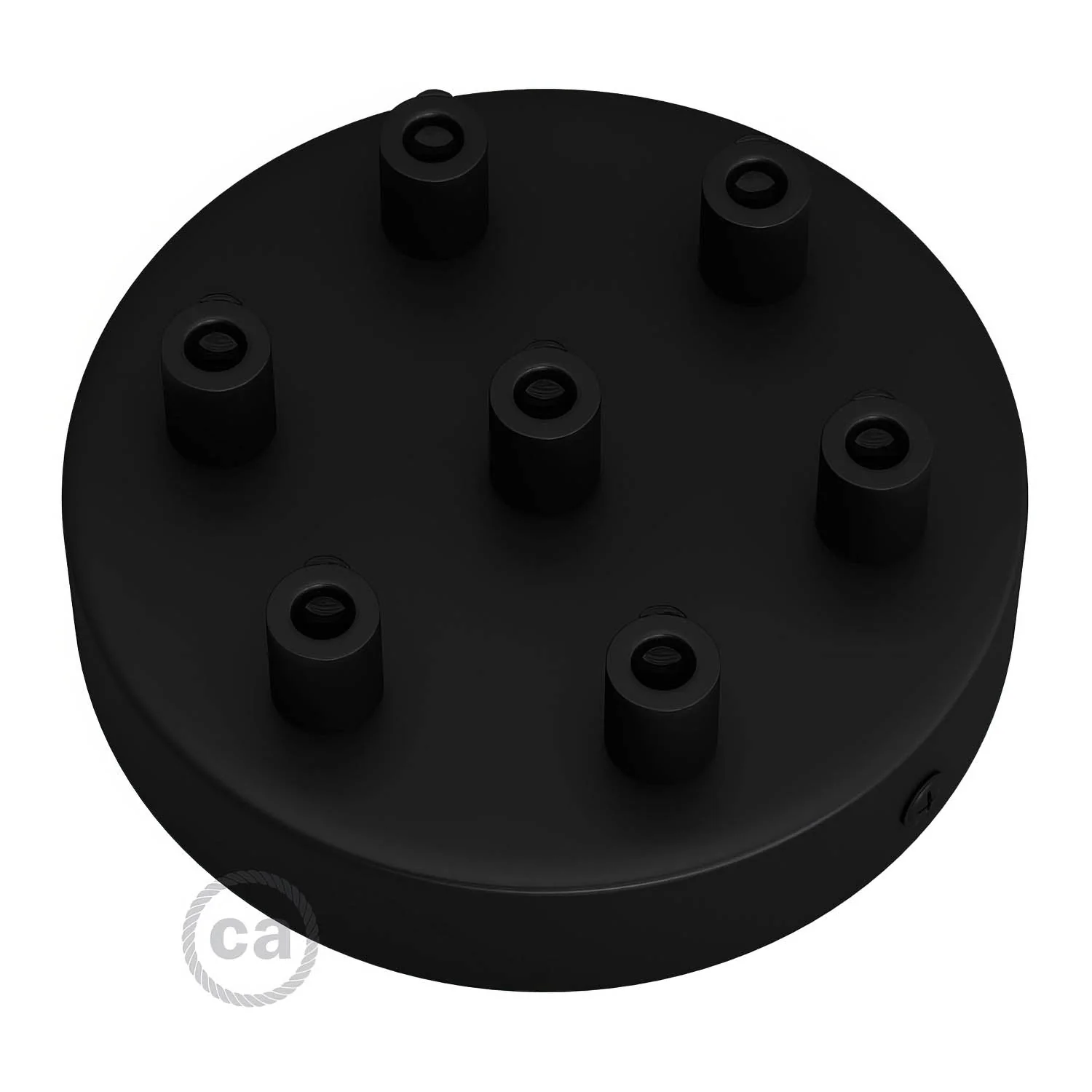 Kit Lampenbaldachin zylindrisch aus Metall mit 7 Löchern – Schwarz - Image 7