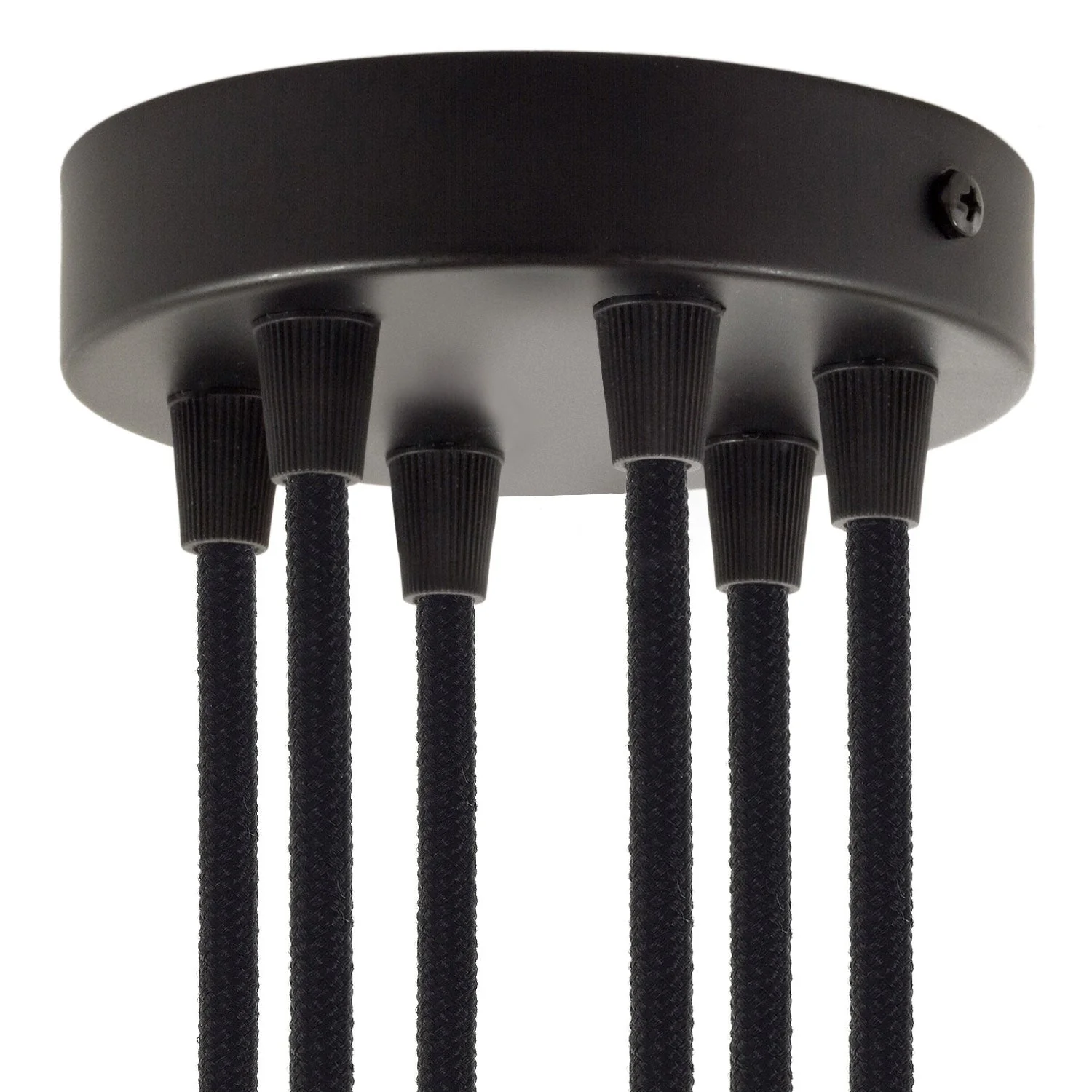 Zylindrischer Baldachin Metall-Kit mit 6 Löchern – Schwarz