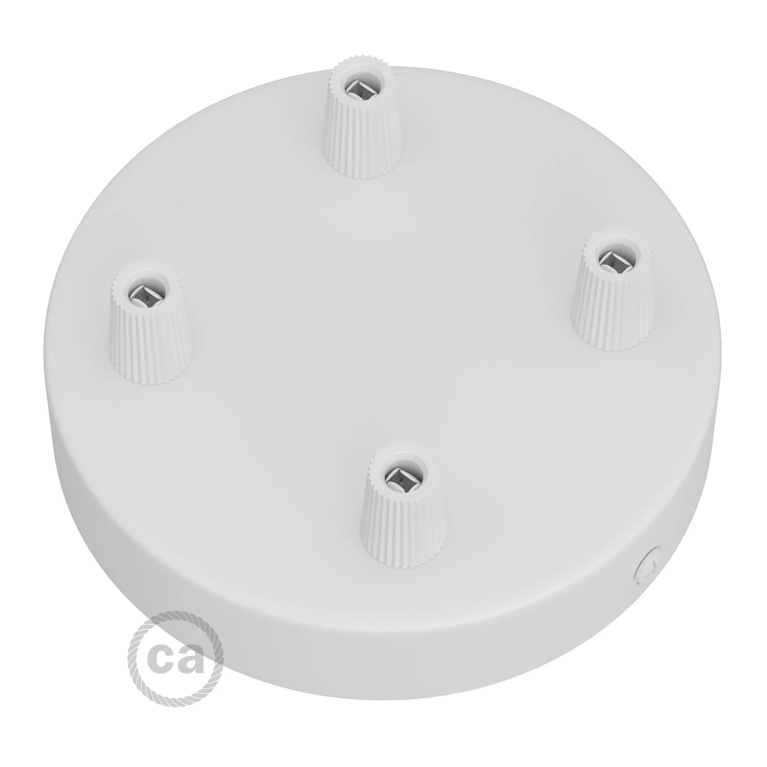 Zylindrisches Metall-Rosetten-Kit mit 4 Löchern – Mattweiß - Image 2