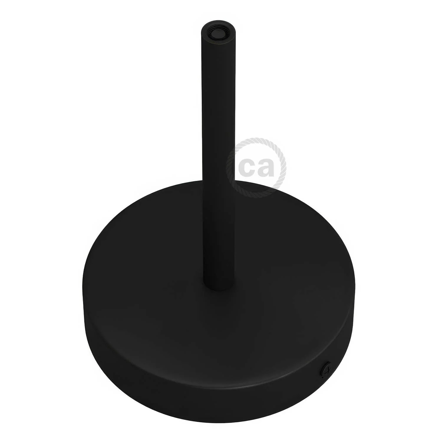 Kit mit zylindrischem Lampenbaldachin aus Metall mit 15 cm Zugentlastung – Schwarz - Image 2