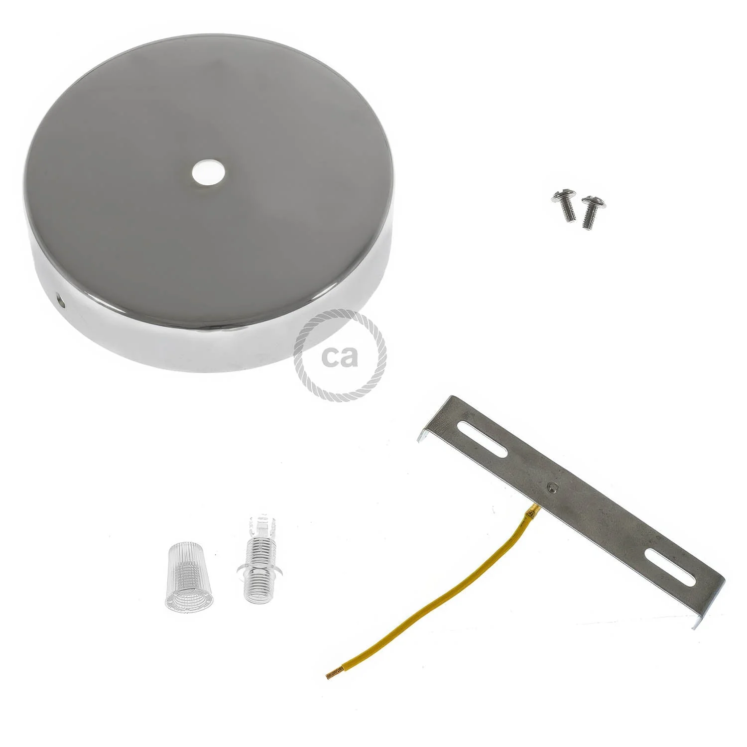 Zylindrisches Baldachin-Kit aus Metall - Chrom - Image 3