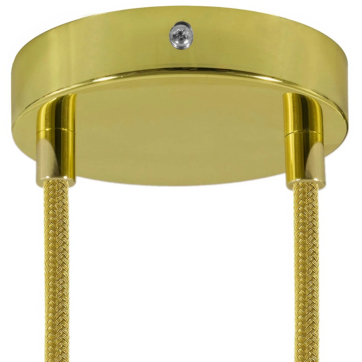 Zylindrisches Lampenbaldachin-Kit aus Metall mit 2 Löchern – Messing - Image 6
