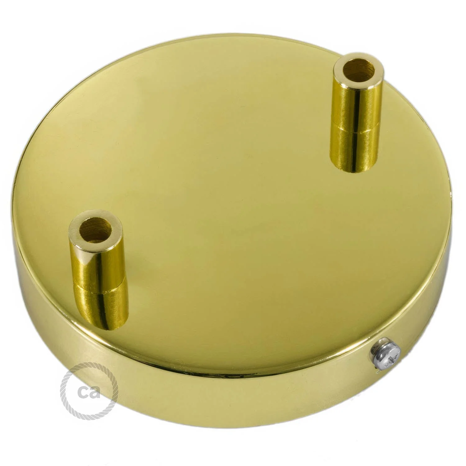 Zylindrisches Lampenbaldachin-Kit aus Metall mit 2 Löchern – Messing - Image 7