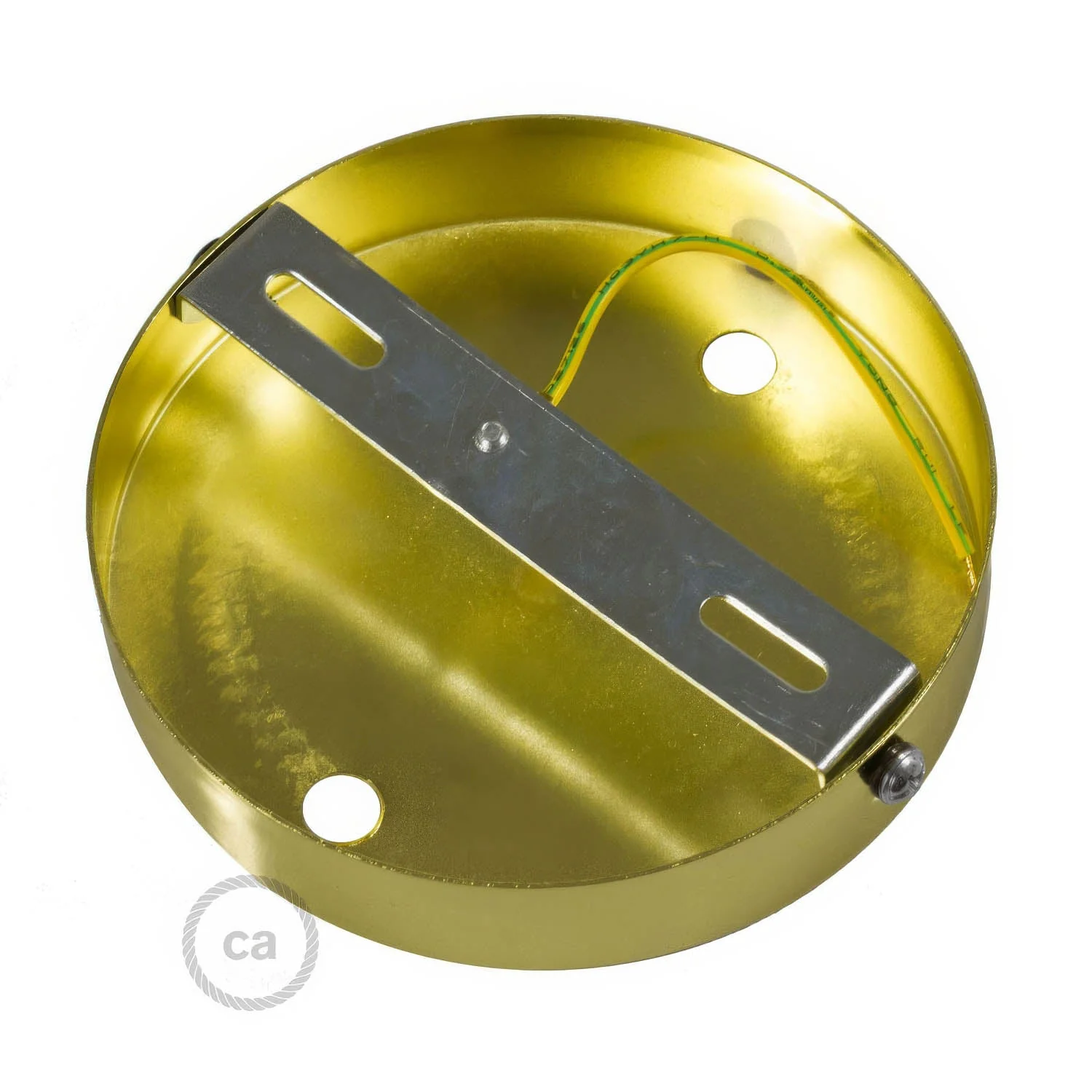 Zylindrisches Lampenbaldachin-Kit aus Metall mit 2 Löchern – Messing - Image 9