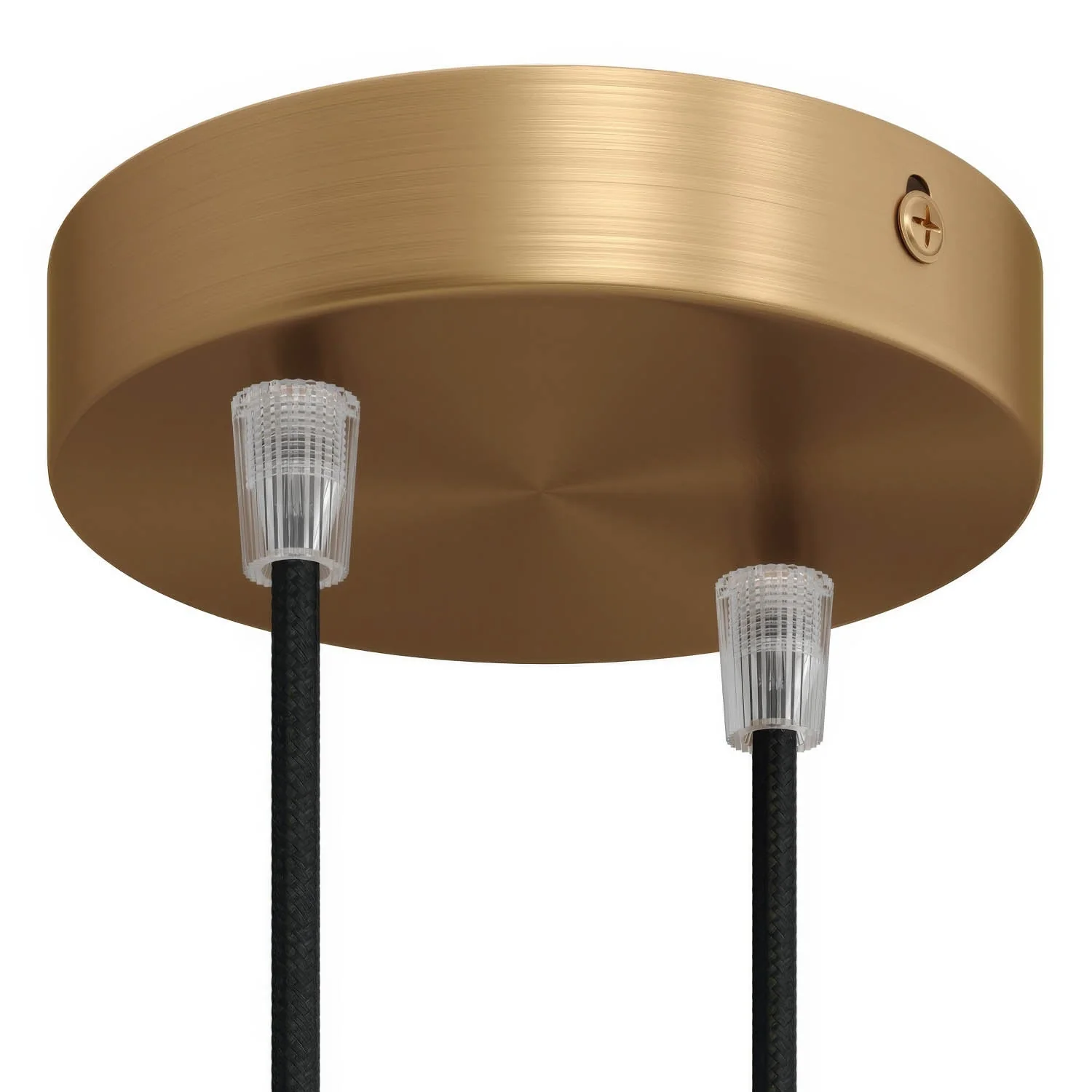 Set für zylindrischen Baldachin aus Metall mit 2 Löchern – Satinbronze