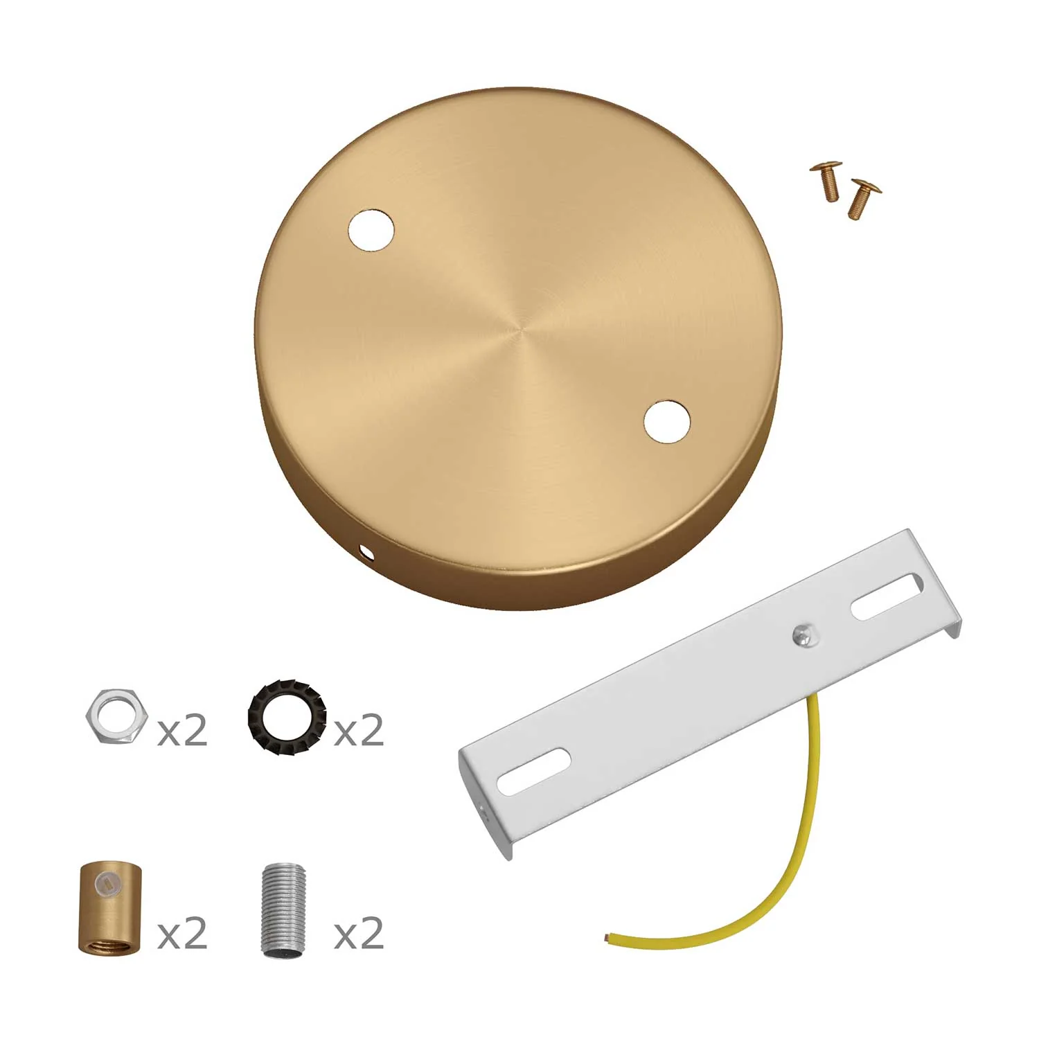 Set für zylindrischen Baldachin aus Metall mit 2 Löchern – Satinbronze - Image 8