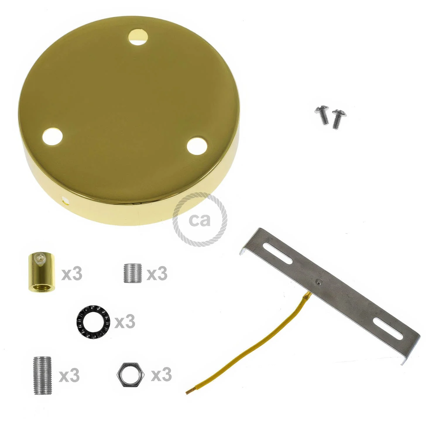 Zylindrisches Metallbaldachin-Kit mit 3 Löchern – Messing - Image 8