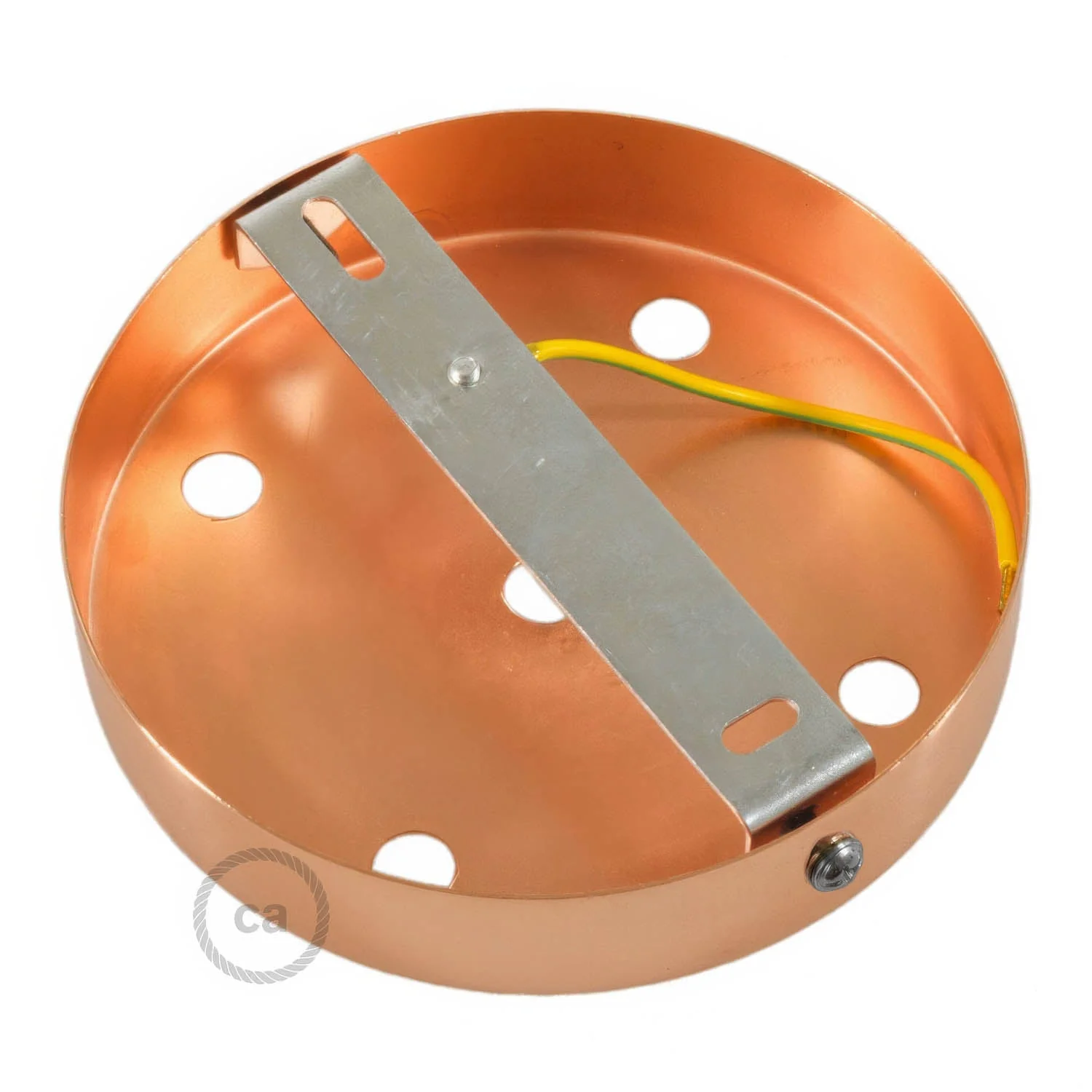 Zylindrisches Lampenbaldachin-Kit aus Metall mit 5 Löchern - Kupfer - Image 4