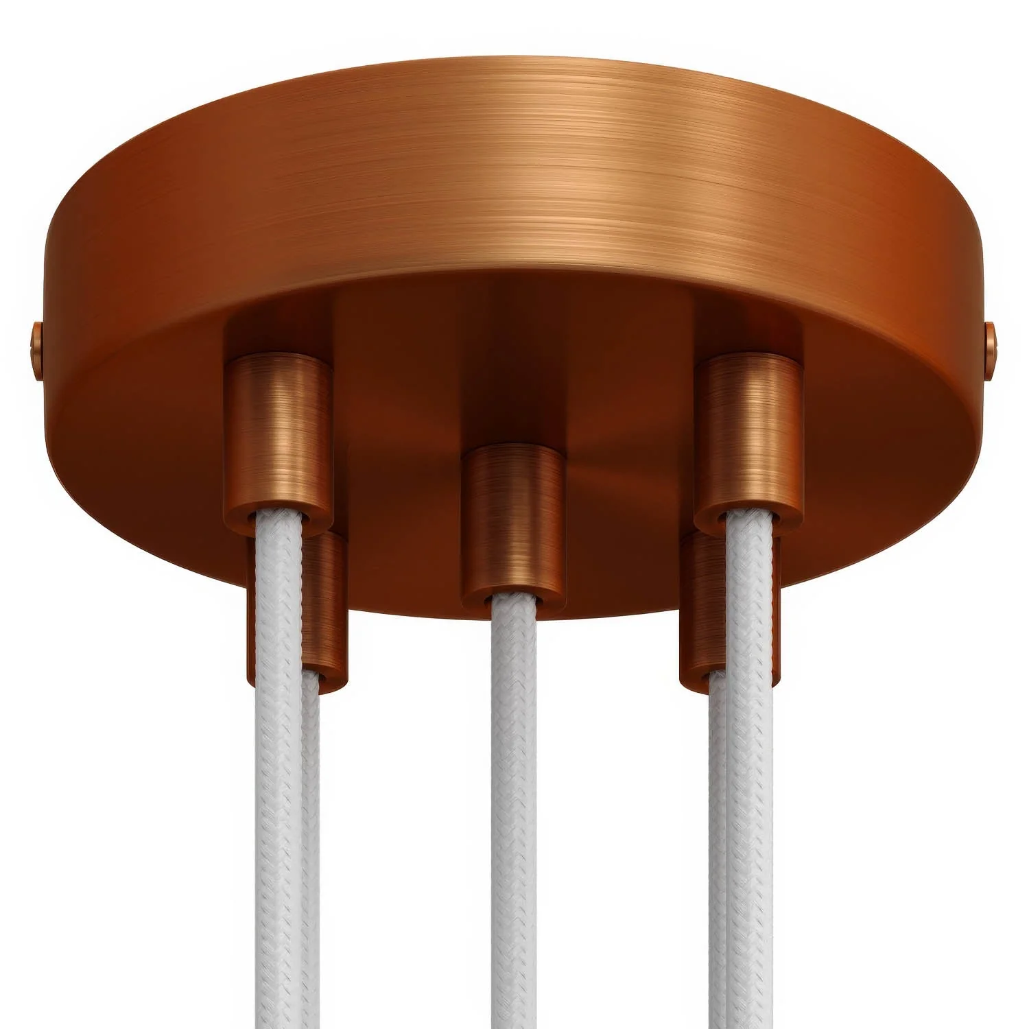 Zylindrischer Lampenbaldachin-Kit aus Metall mit 5 Löchern - Satin-Kupfer - Image 6