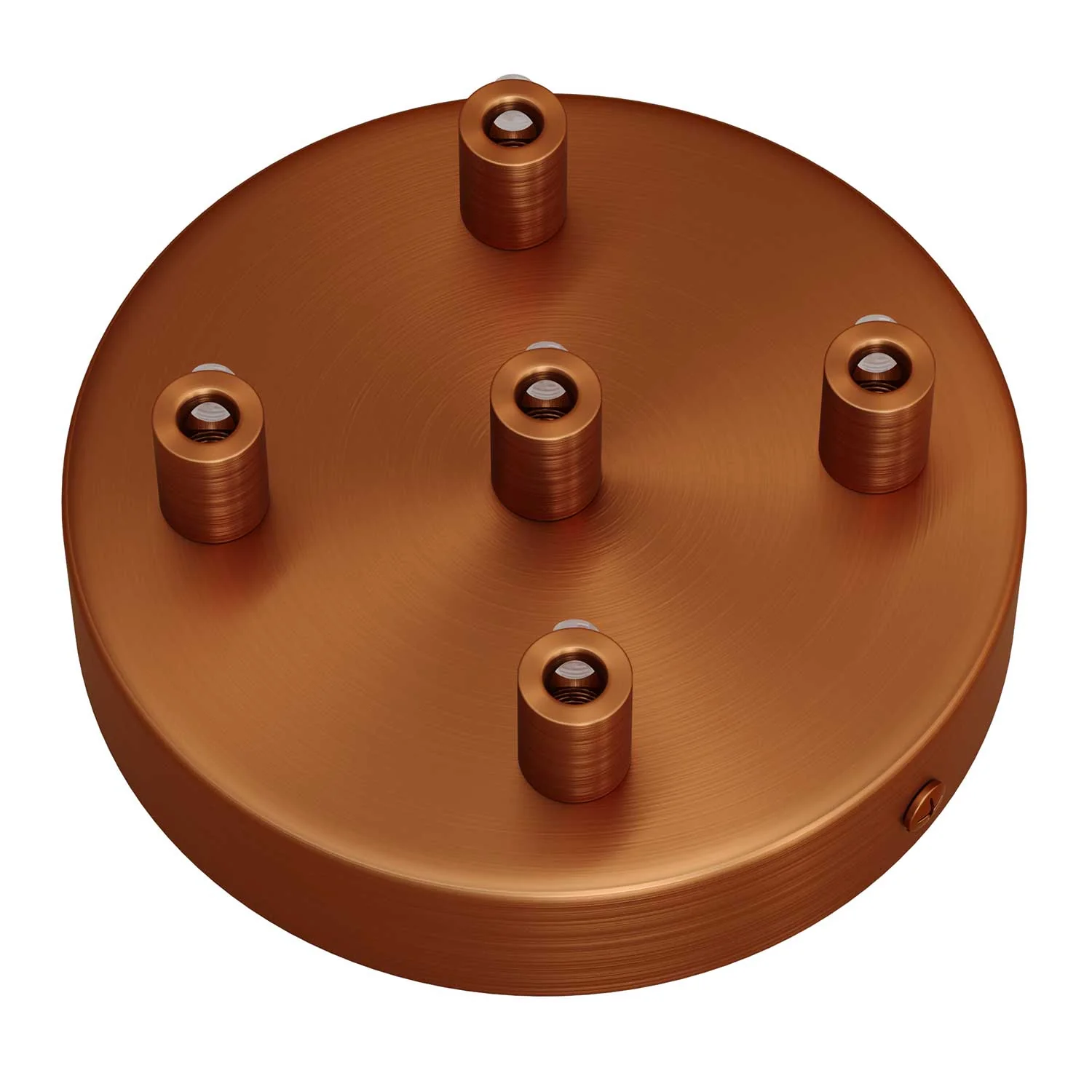 Zylindrischer Lampenbaldachin-Kit aus Metall mit 5 Löchern - Satin-Kupfer - Image 7