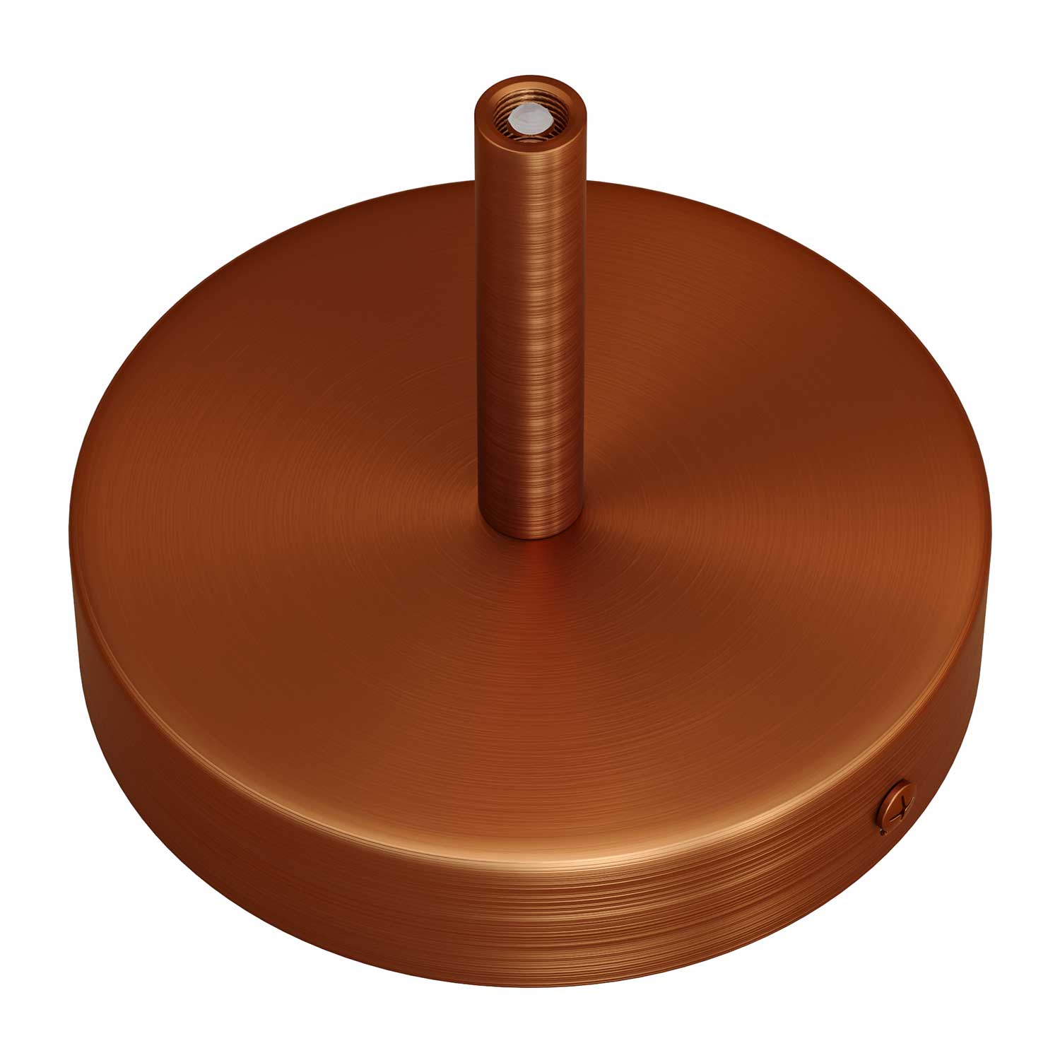 Zylindrisches Baldachin-Kit aus Metall mit 7 cm Kabelzugentlastung – Satin-Kupfer - Image 2